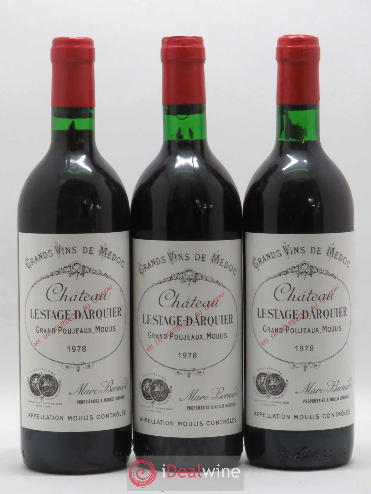 Moulis en Médoc Château Lestage Darquier 1978 - Posten von 6 Flaschen - 2