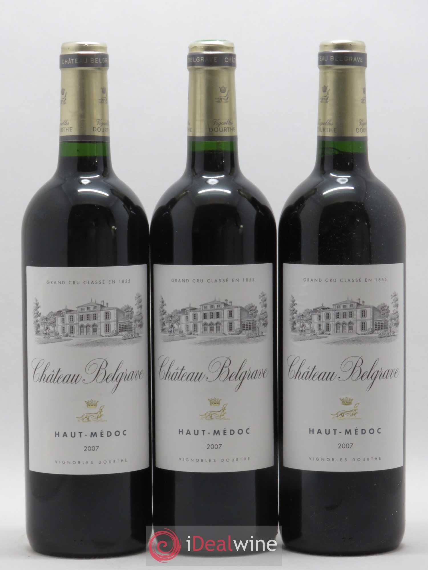 Château Belgrave 5ème Grand Cru Classé 2007 - Lot de 3 bouteilles - 0