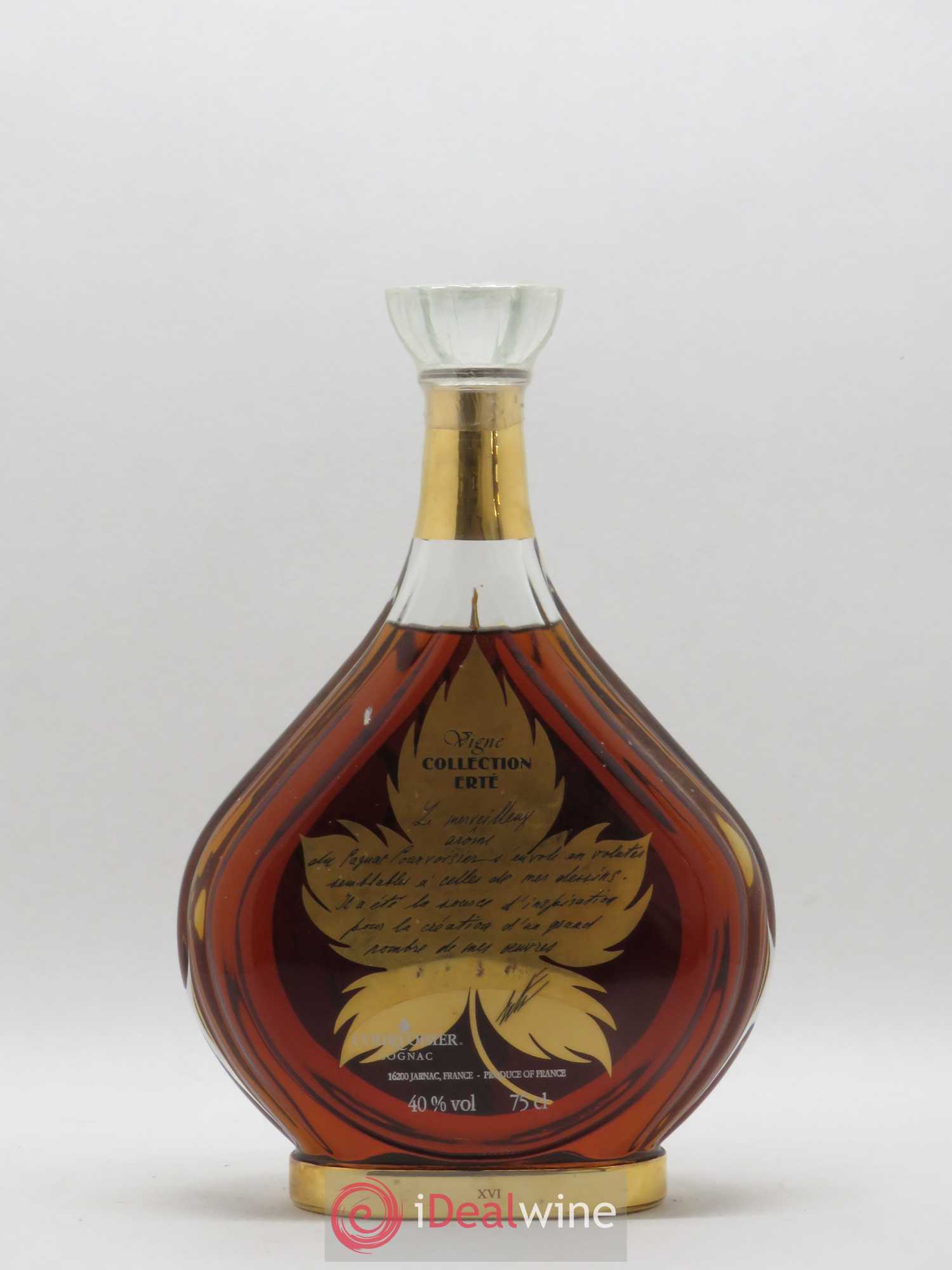 Cognac Courvoisier Collection Erté N°1 Vigne - Lot de 1 bouteille - 1