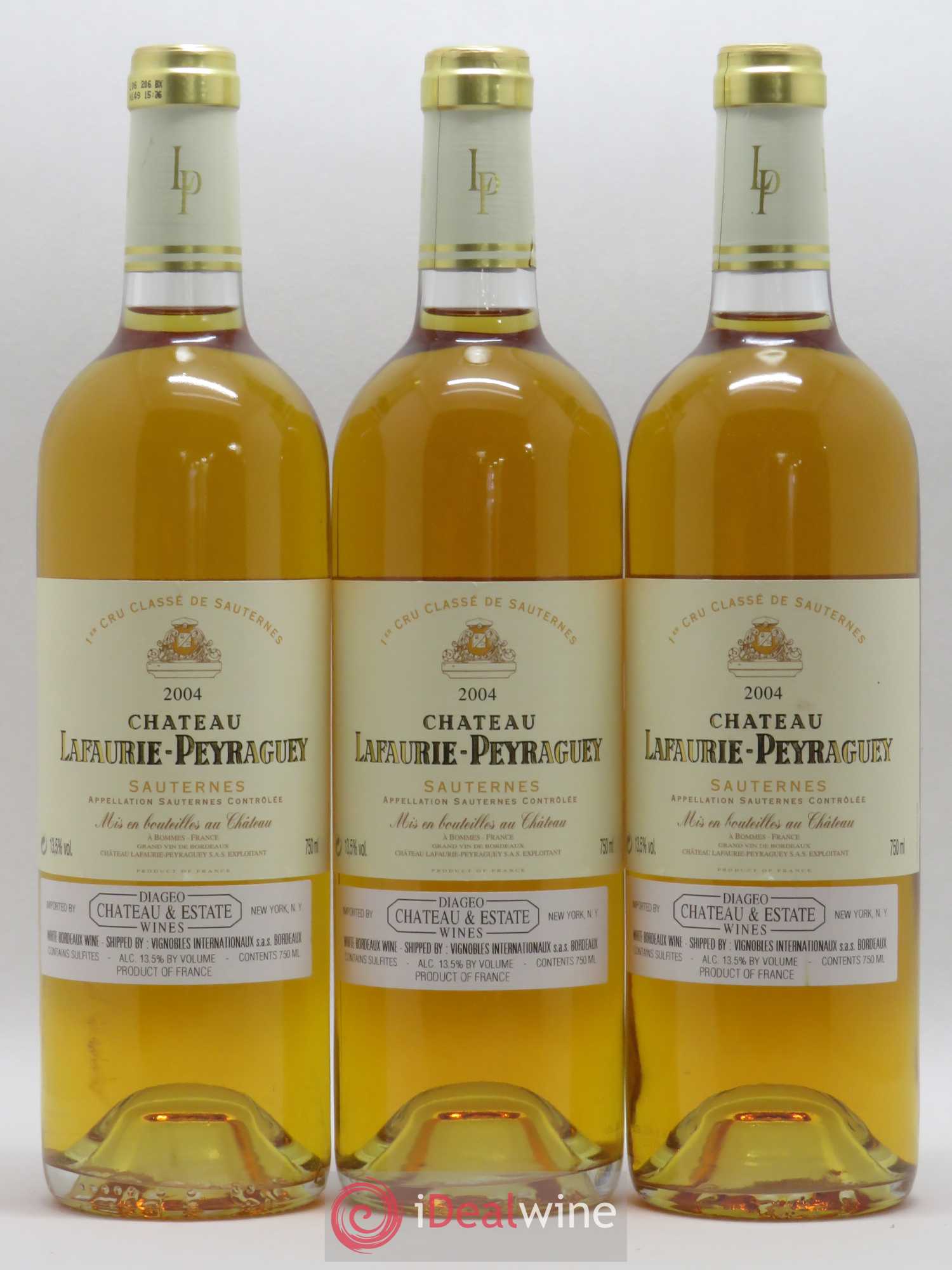 Château Lafaurie-Peyraguey 1er Grand Cru Classé 2004 - Lotto di 3 bottiglie - 0