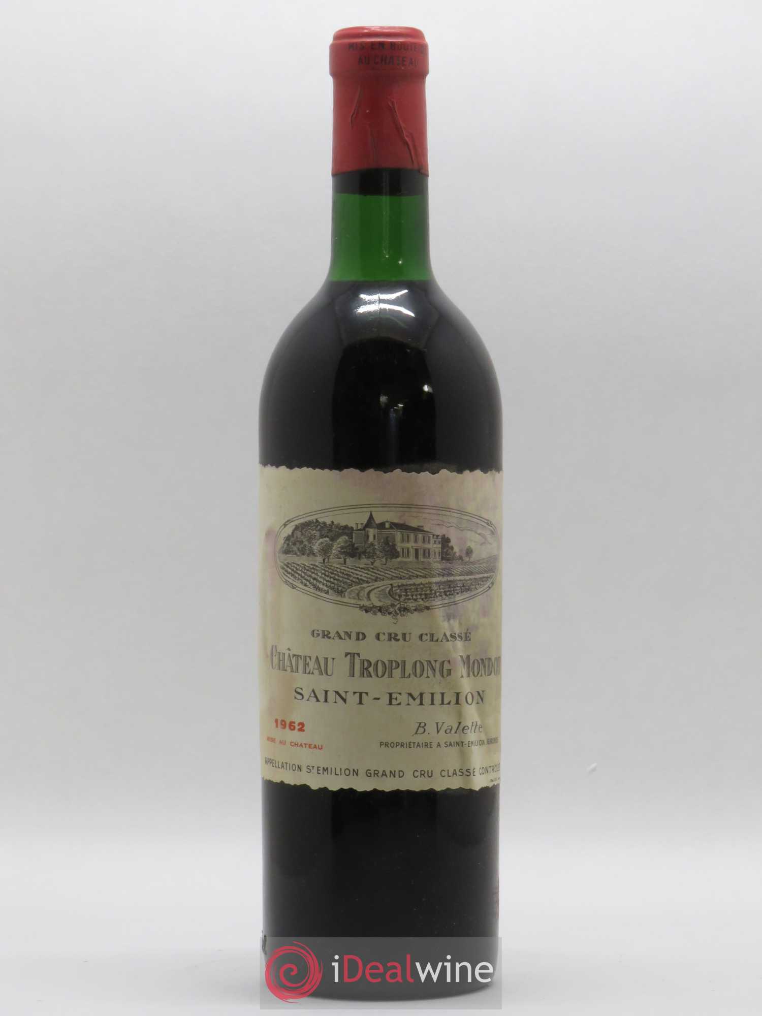 Château Troplong Mondot 1er Grand Cru Classé B 1962 - Lot de 1 bouteille - 0