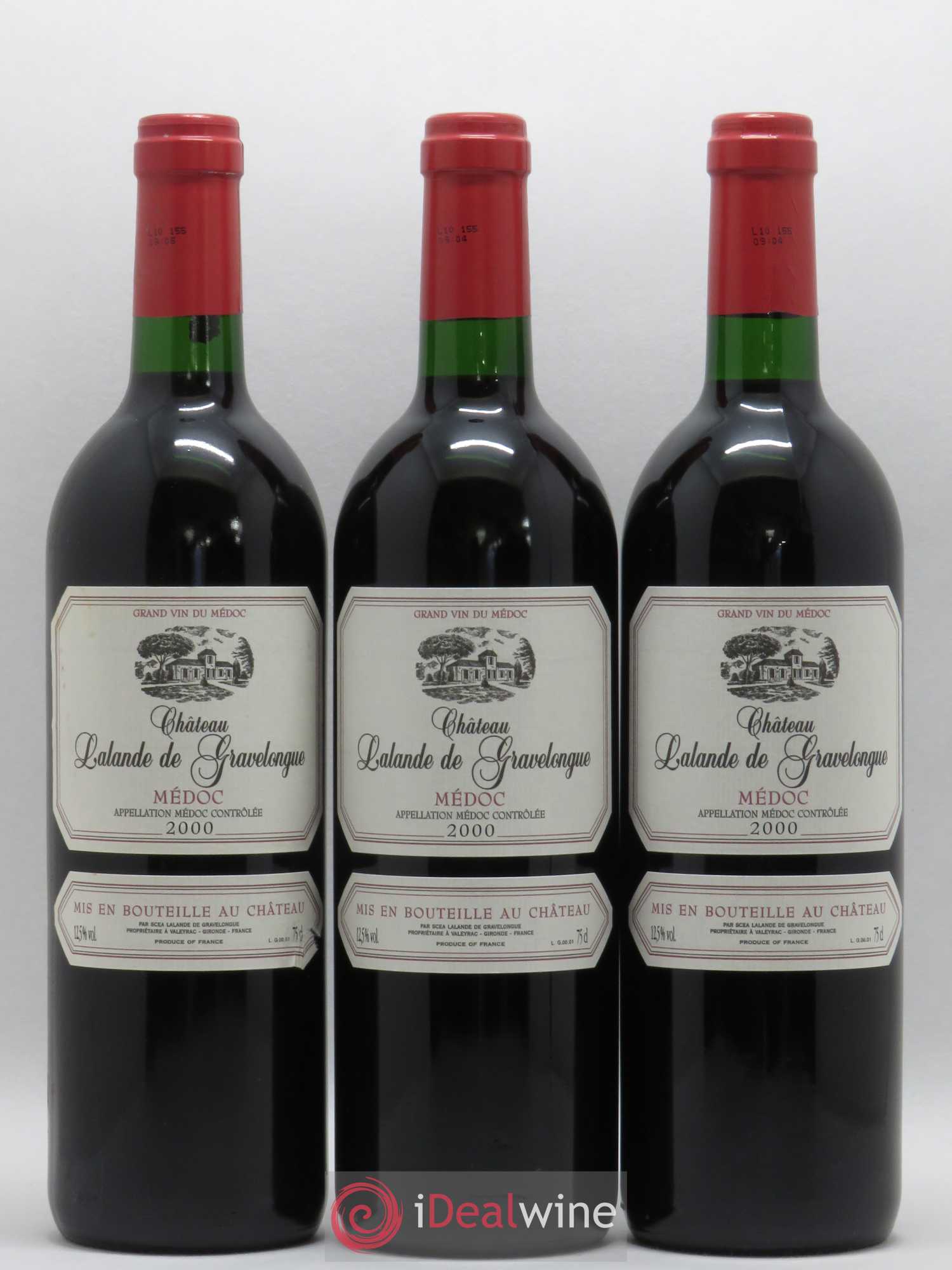 Médoc Lalande de Gravelongue 2000 - Posten von 12 Flaschen - 1