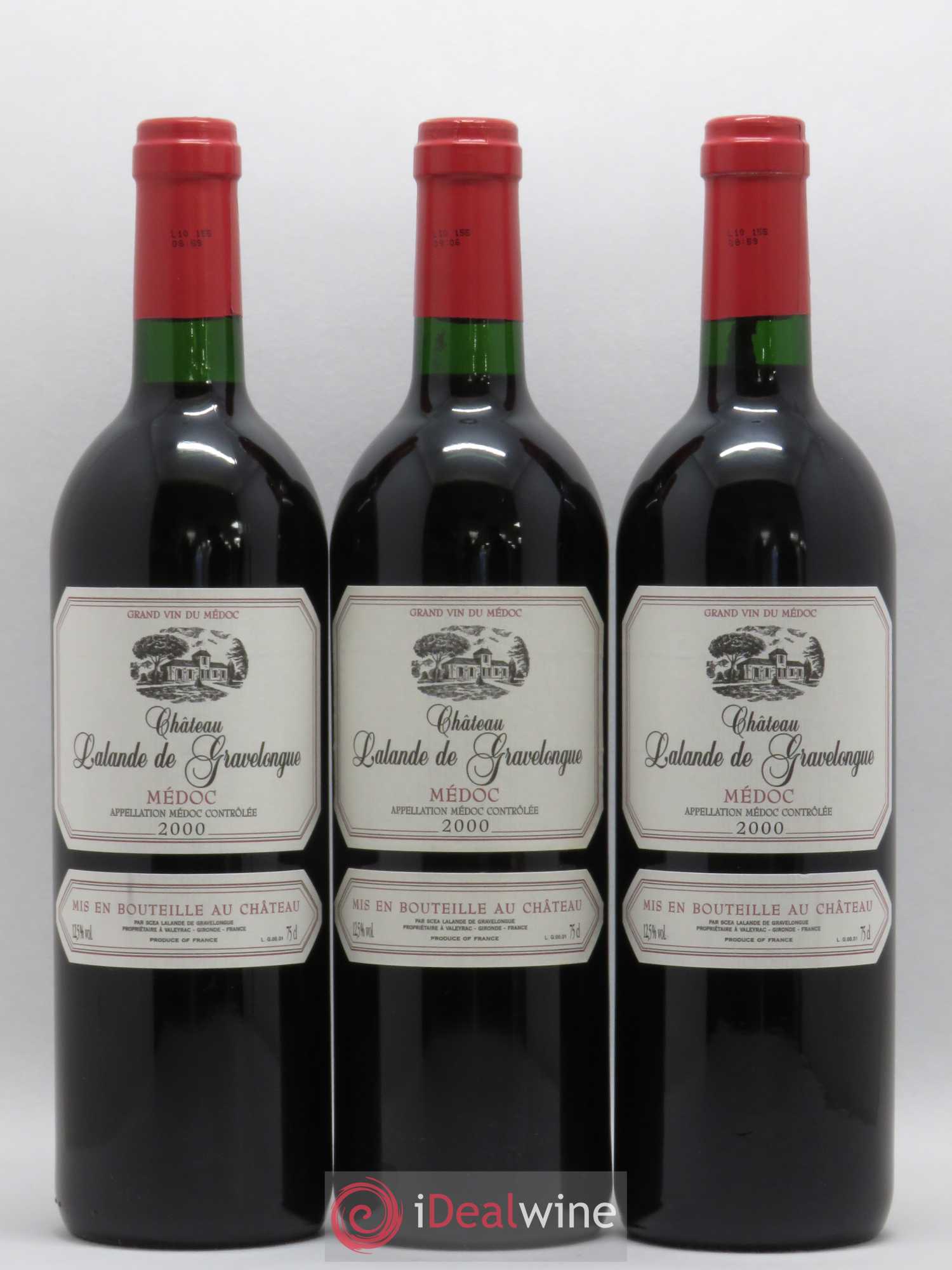 Médoc Lalande de Gravelongue 2000 - Posten von 12 Flaschen - 2