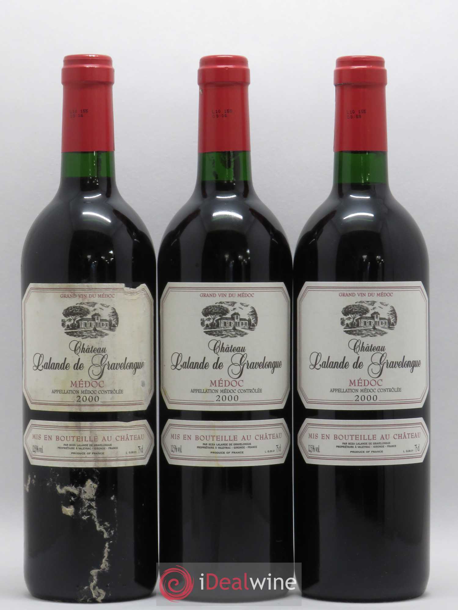 Médoc Lalande de Gravelongue 2000 - Posten von 12 Flaschen - 3