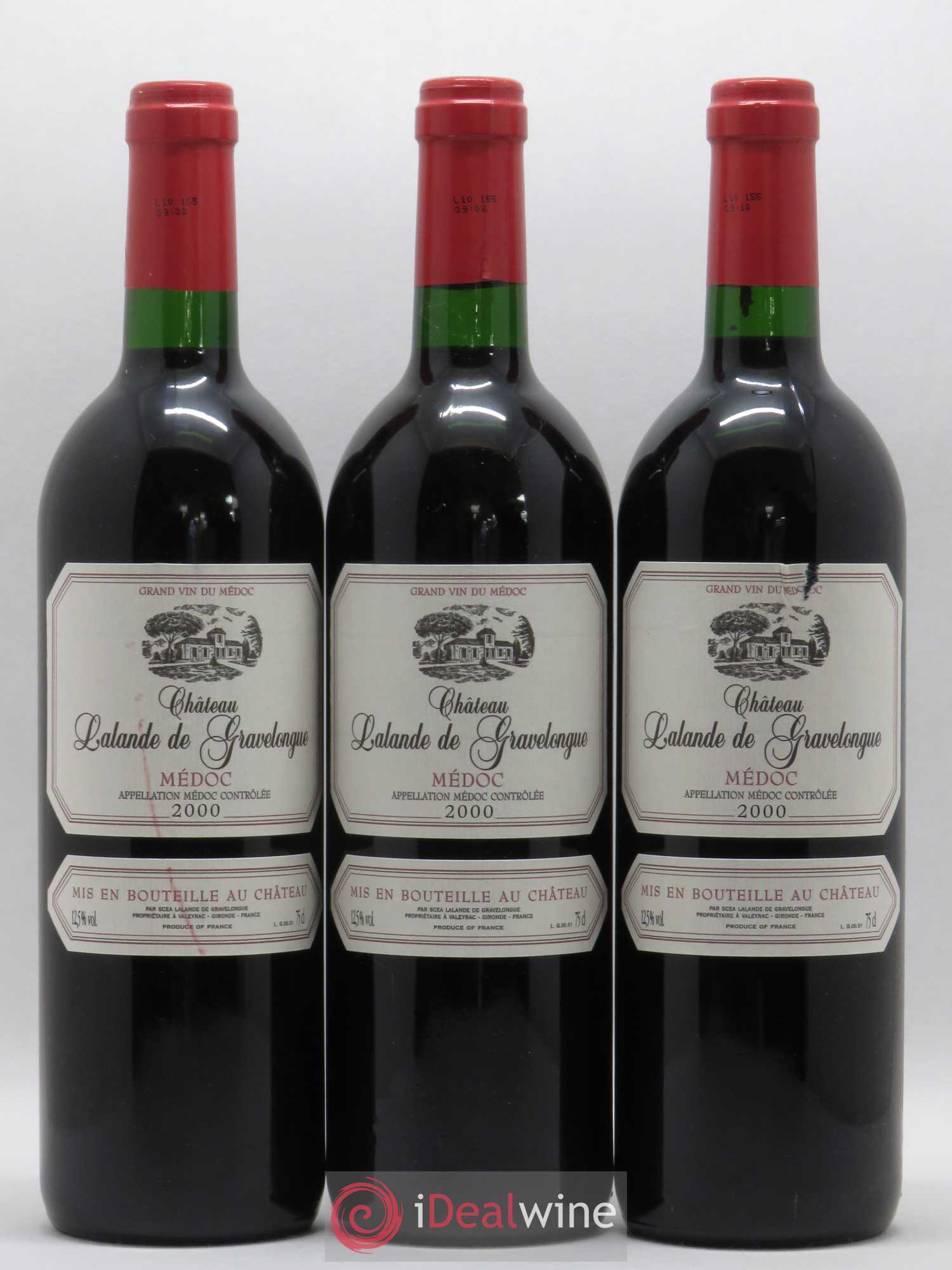 Médoc Lalande de Gravelongue 2000 - Posten von 6 Flaschen - 1