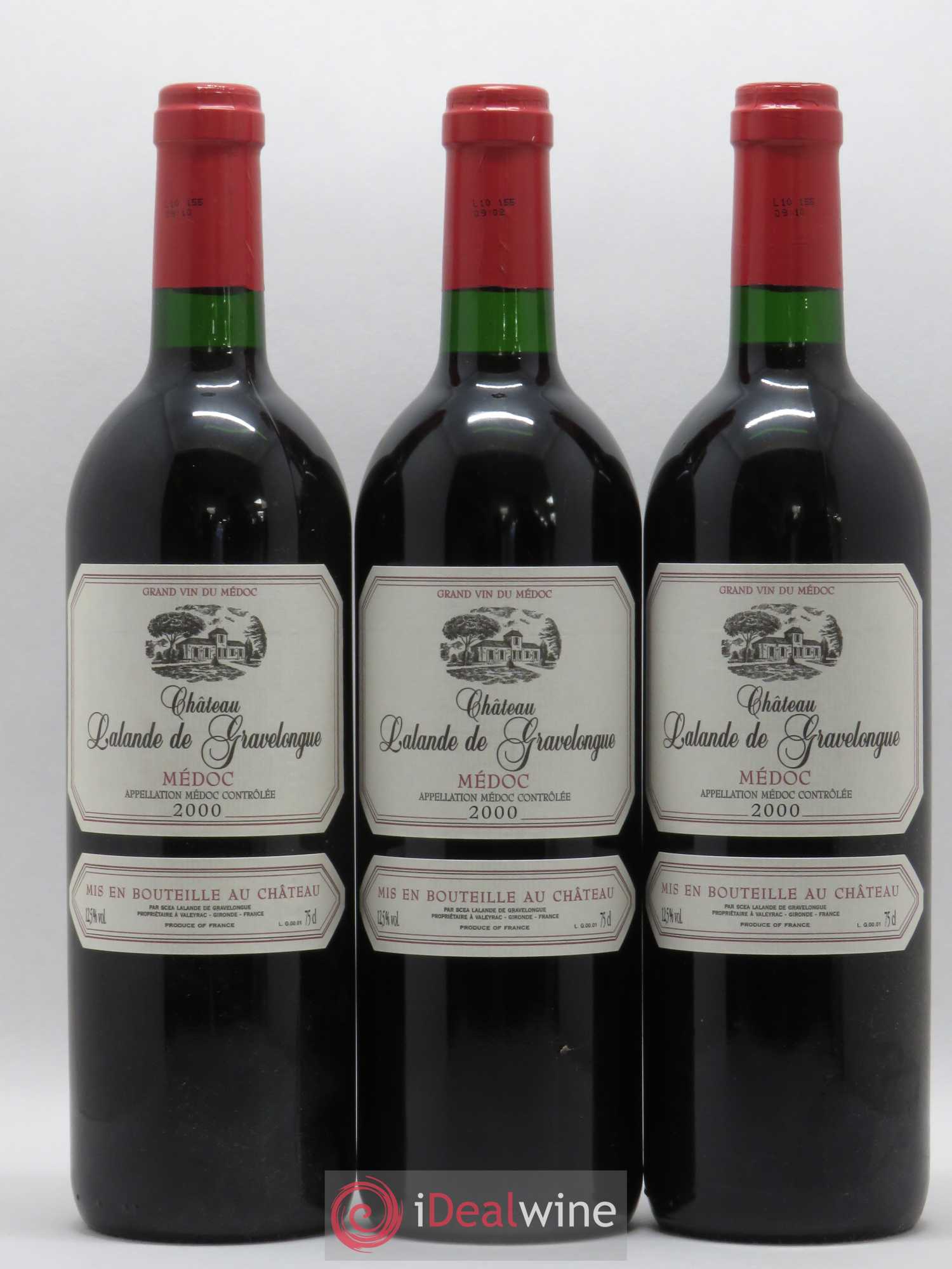 Médoc Lalande de Gravelongue 2000 - Posten von 6 Flaschen - 2