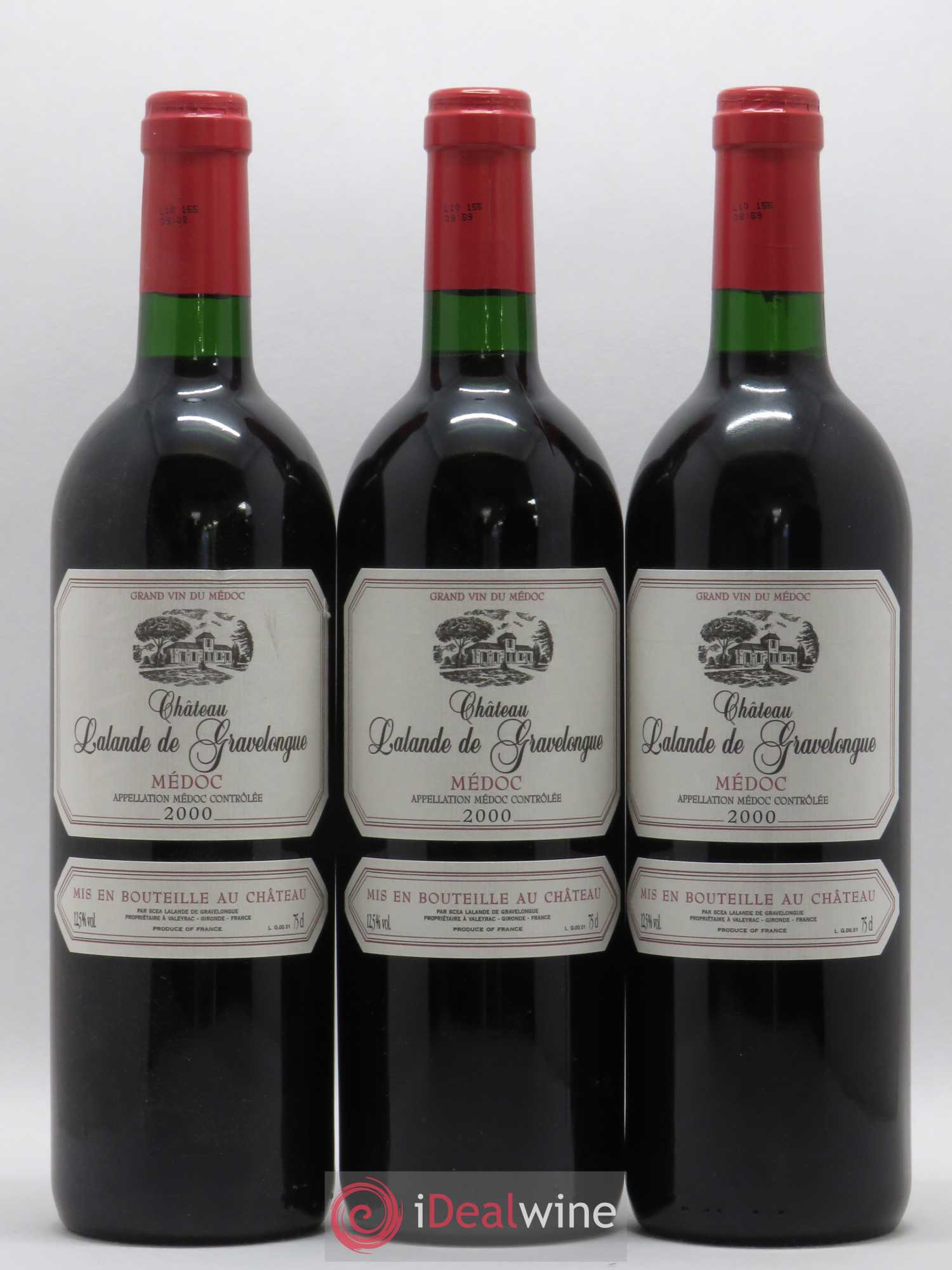 Médoc Lalande de Gravelongue 2000 - Posten von 6 Flaschen - 2