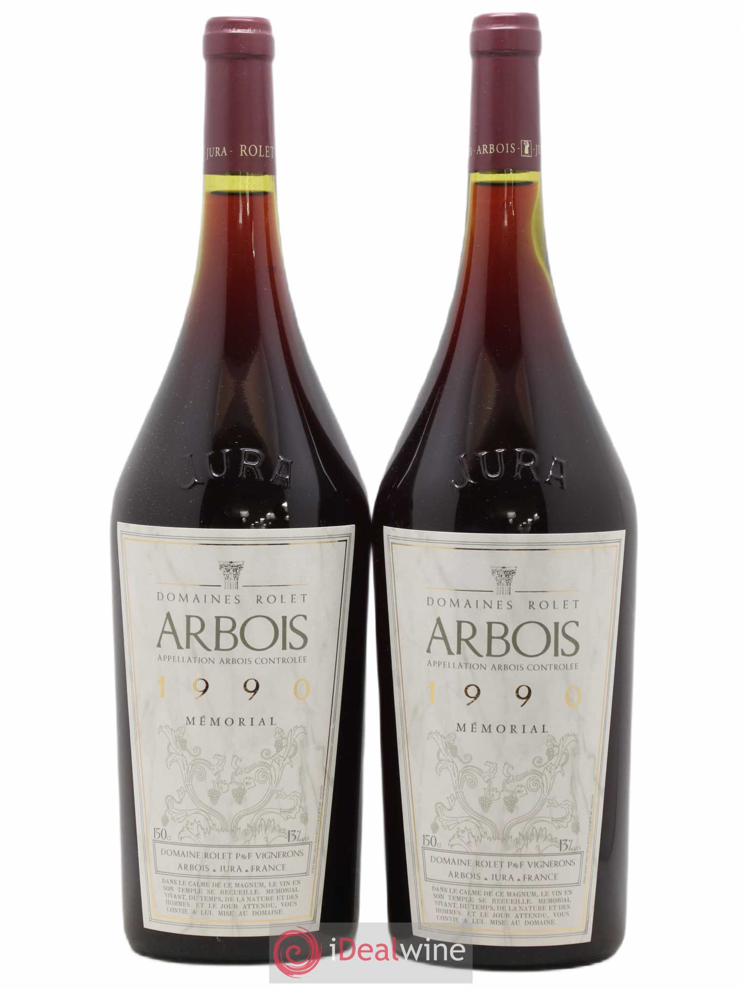 Arbois Cuvée Mémorial Domaine Rolet 1990 - Lot de 2 magnums - 0