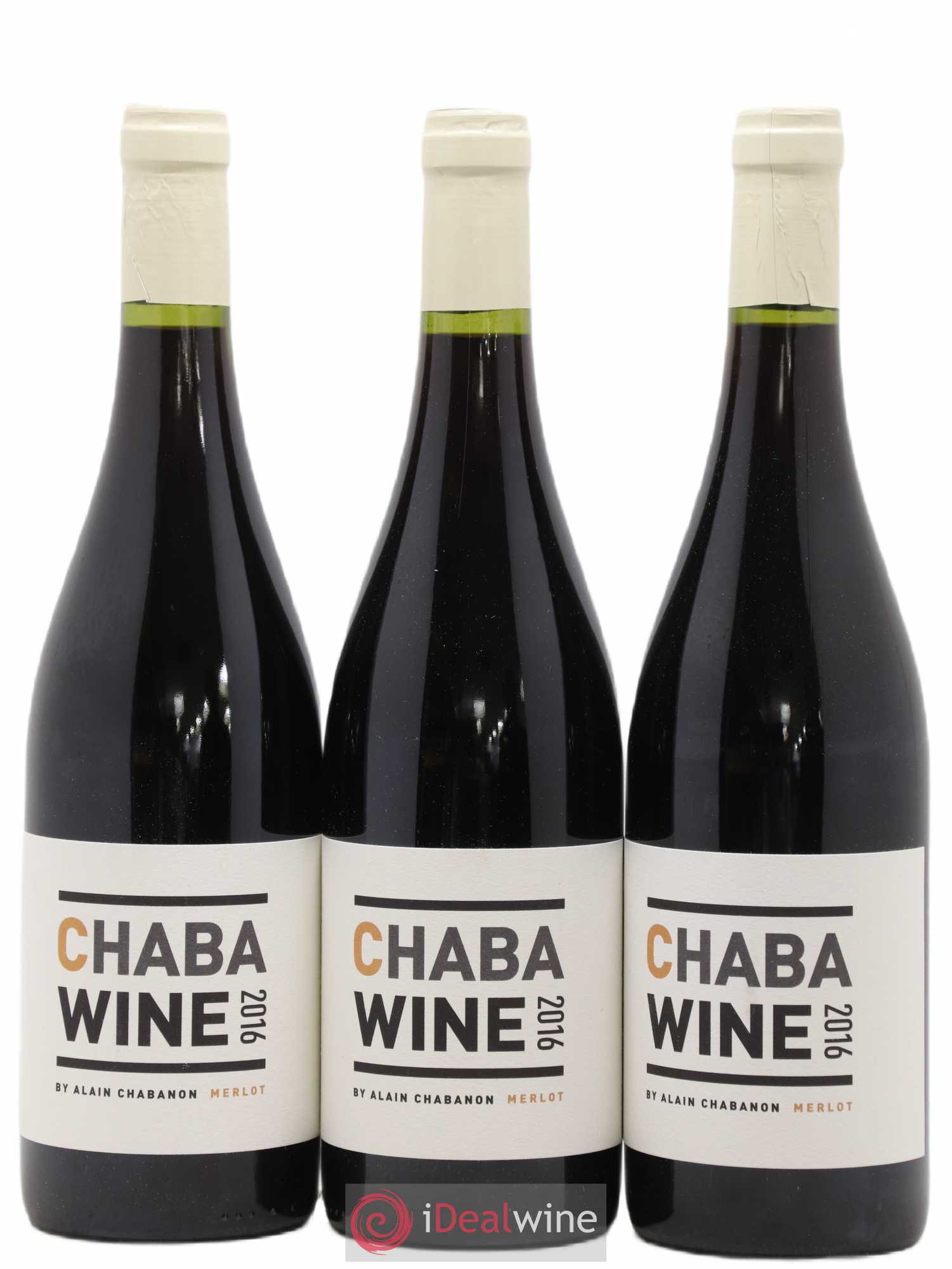 Languedoc Chabawine Merlot Alain Chabanon (sans prix de réserve) 2016 - Posten von 3 Flaschen - 0