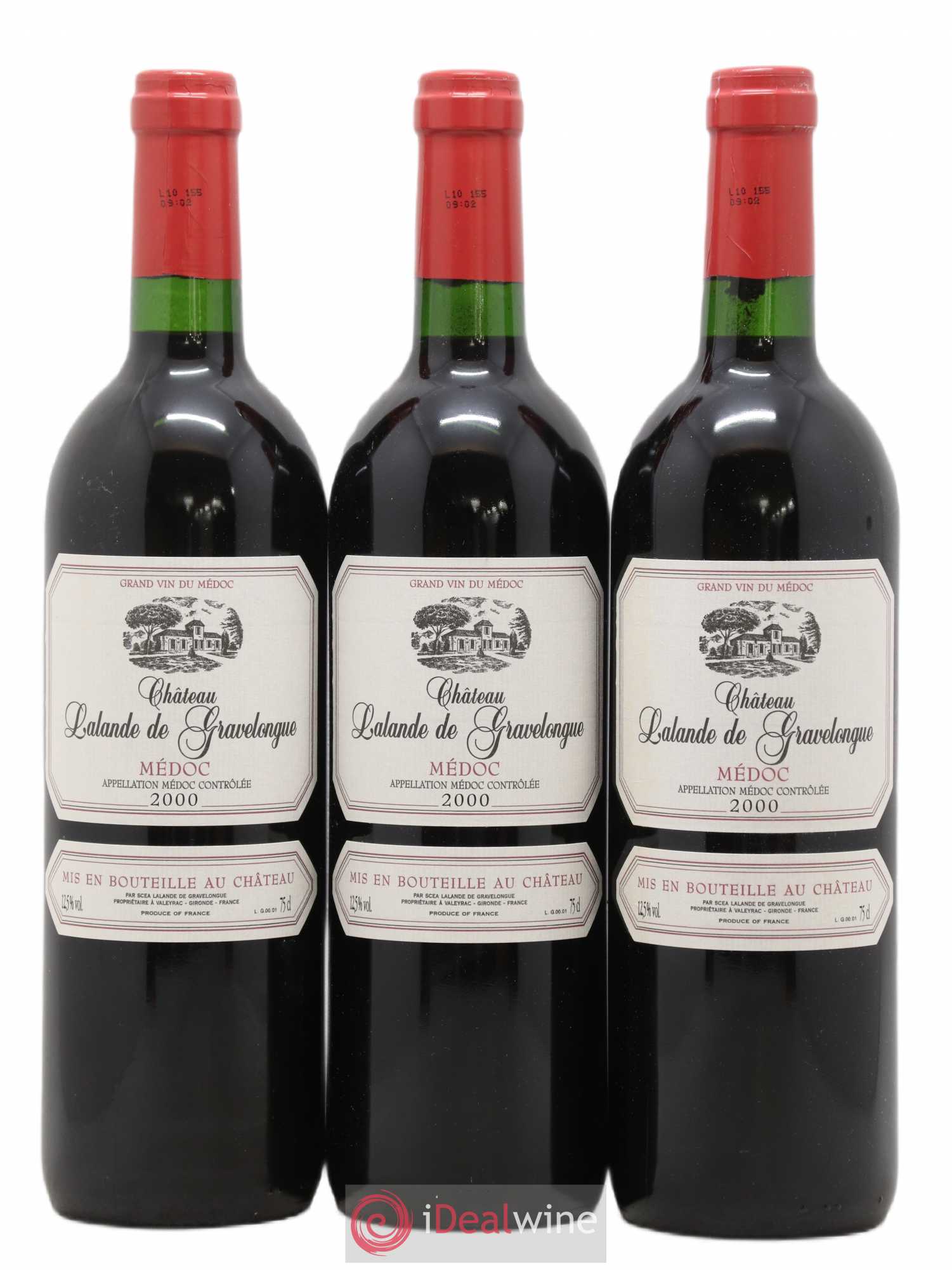 Médoc Château Lalande de Gravelongue (sans prix de réserve) 2000 - Posten von 3 Flaschen - 0