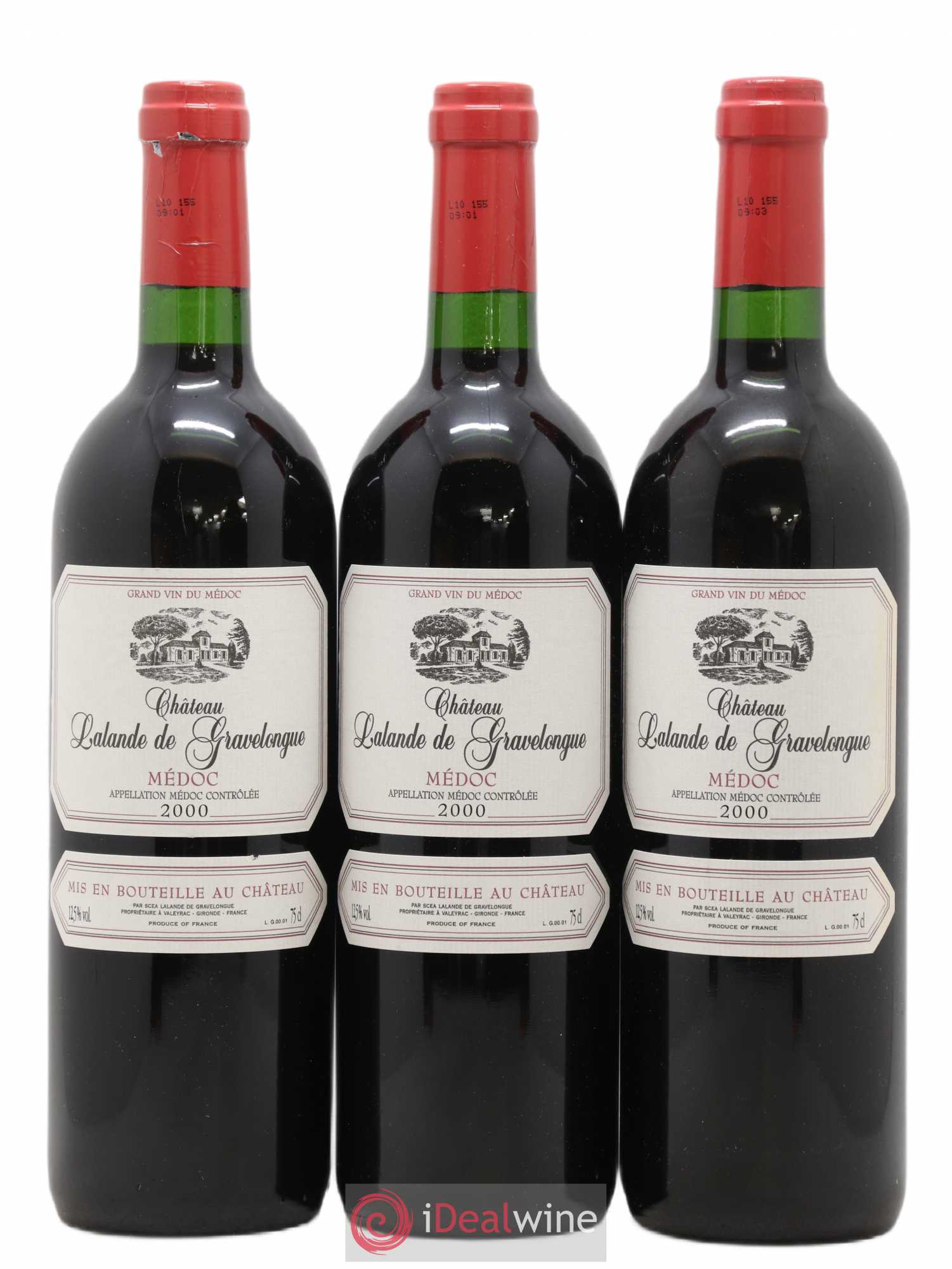 Médoc Château Lalande de Gravelongue 2000 - Lot de 6 bouteilles - 2