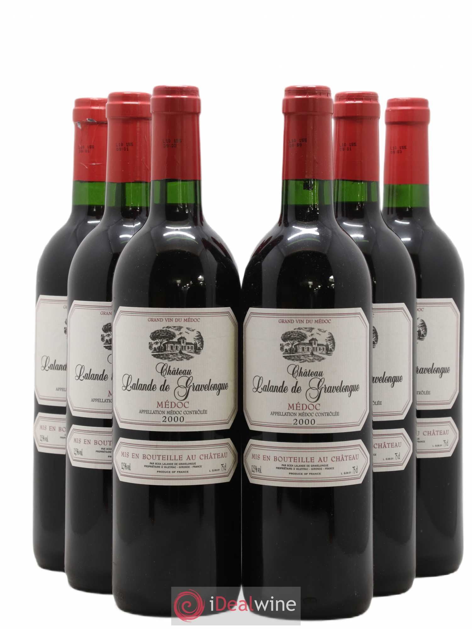 Médoc Château Lalande de Gravelongue (sans prix de réserve) 2000 - Posten von 6 Flaschen - 0