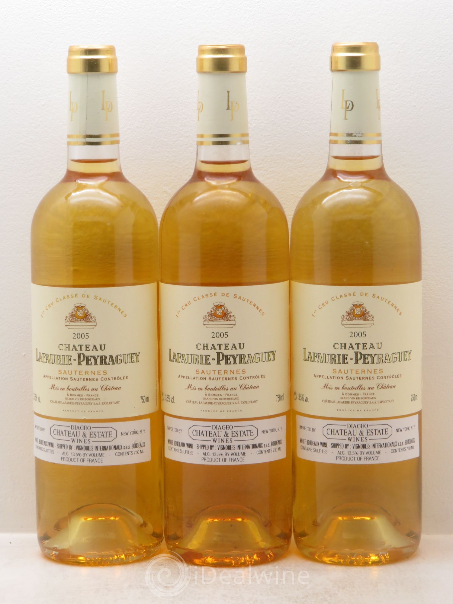 Château Lafaurie-Peyraguey 1er Grand Cru Classé 2005 - Lotto di 3 bottiglie - 0