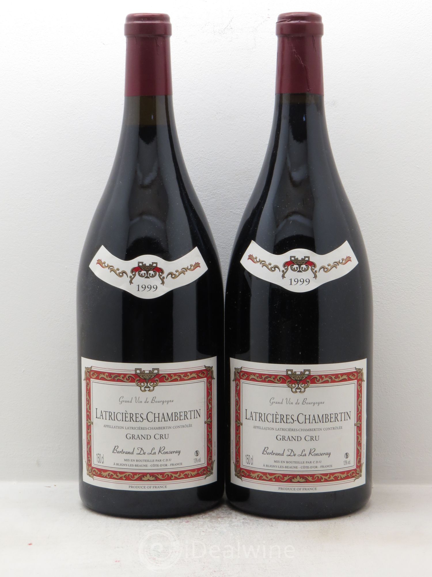 Latricières-Chambertin Grand Cru Bertrand de la Ronseray 1999 - Lot de 2 magnums - 0