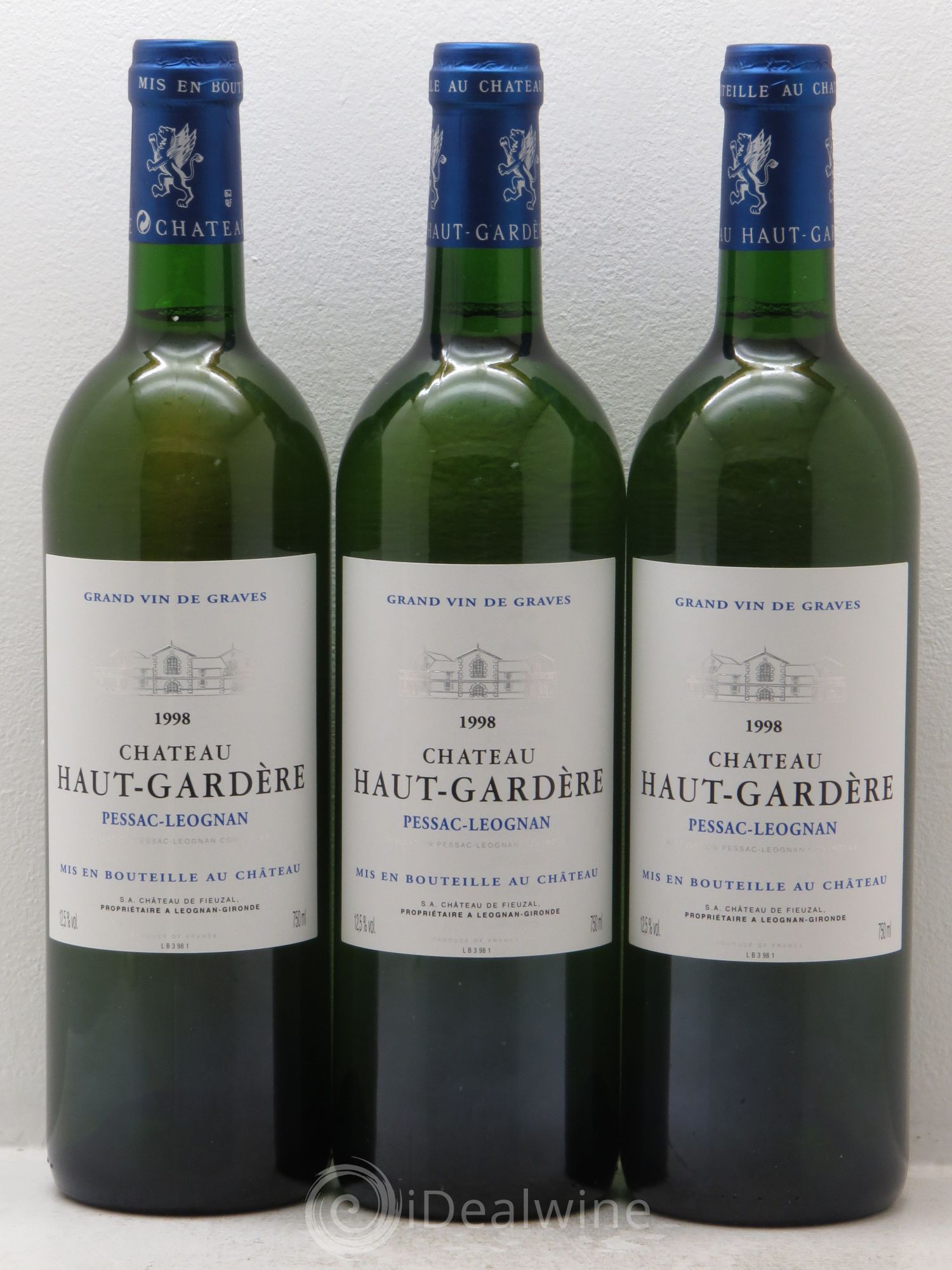 Château Haut-Gardère 1998 - Lot de 3 bouteilles - 0