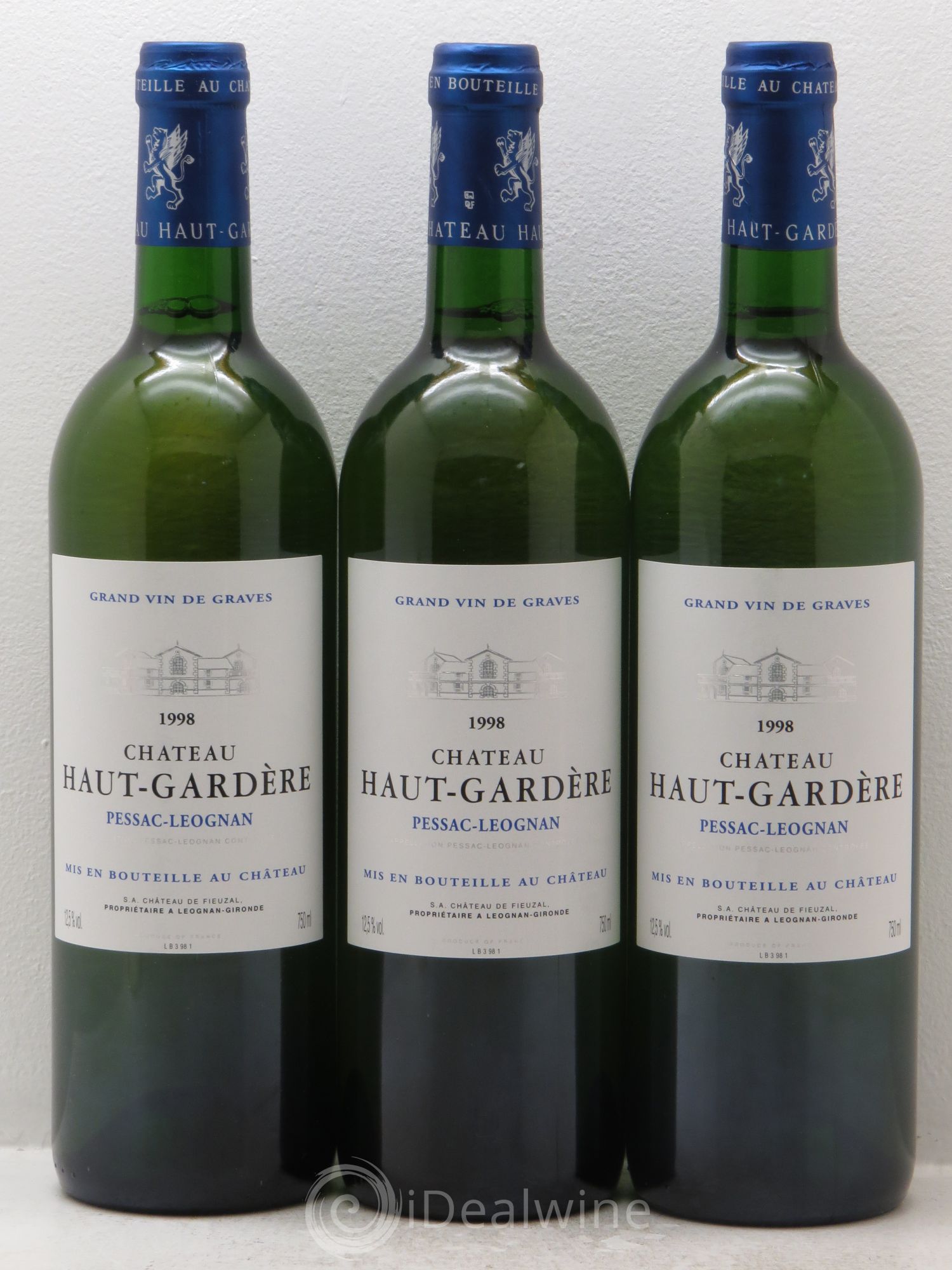 Château Haut-Gardère 1998 - Lot de 3 bouteilles - 0