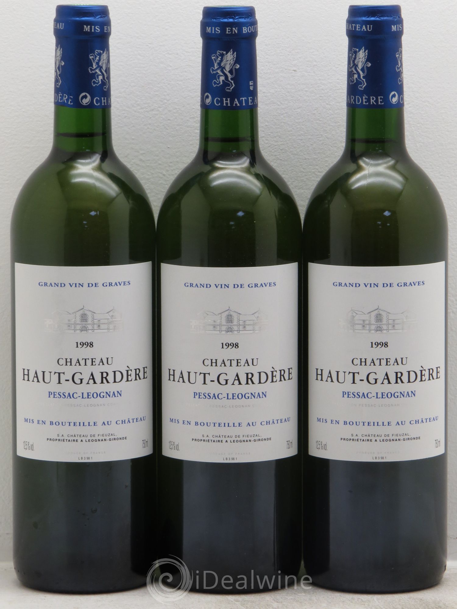Château Haut-Gardère 1998 - Lot de 3 bouteilles - 0