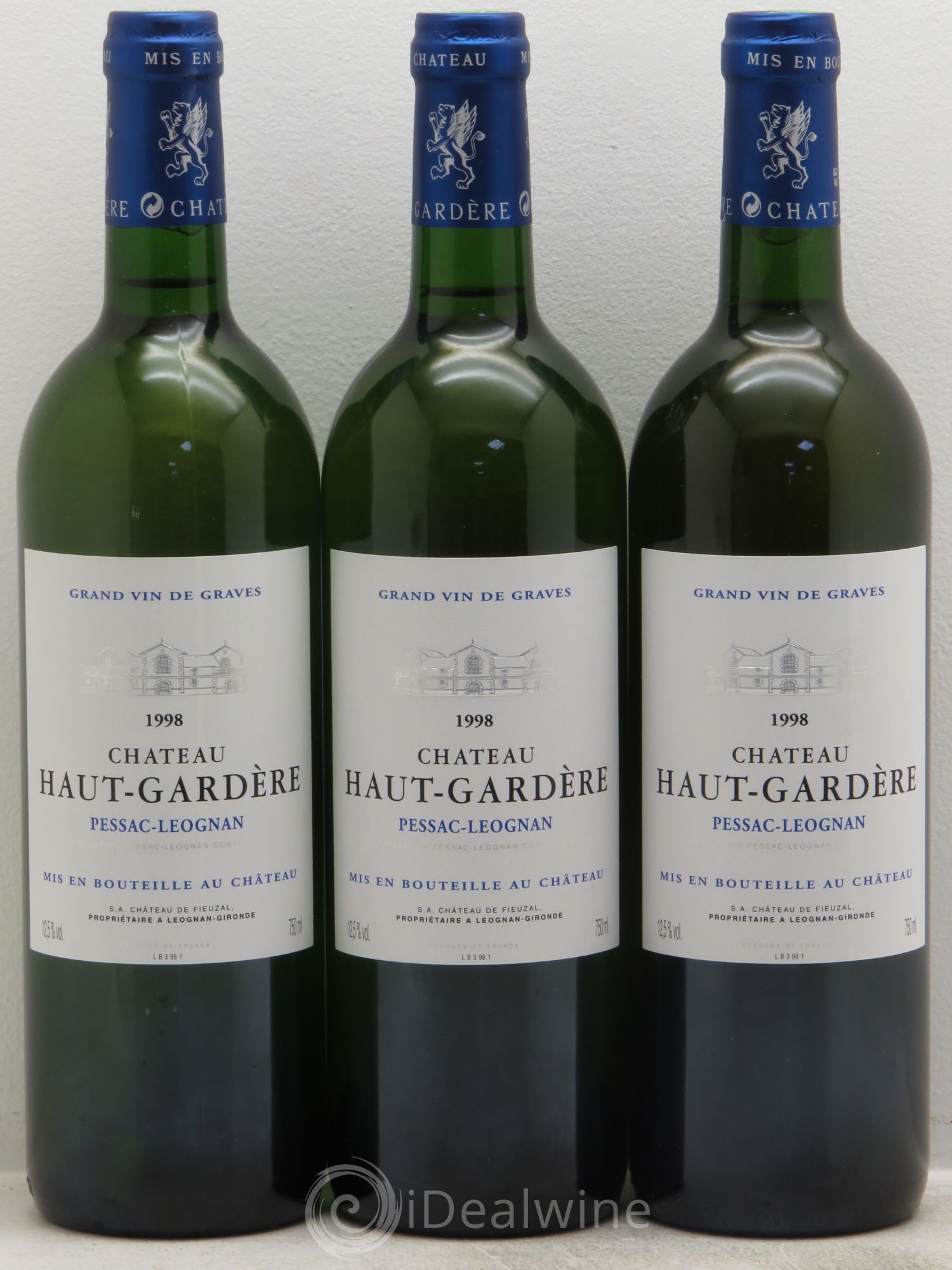 Château Haut-Gardère 1998 - Lot de 3 bouteilles - 0