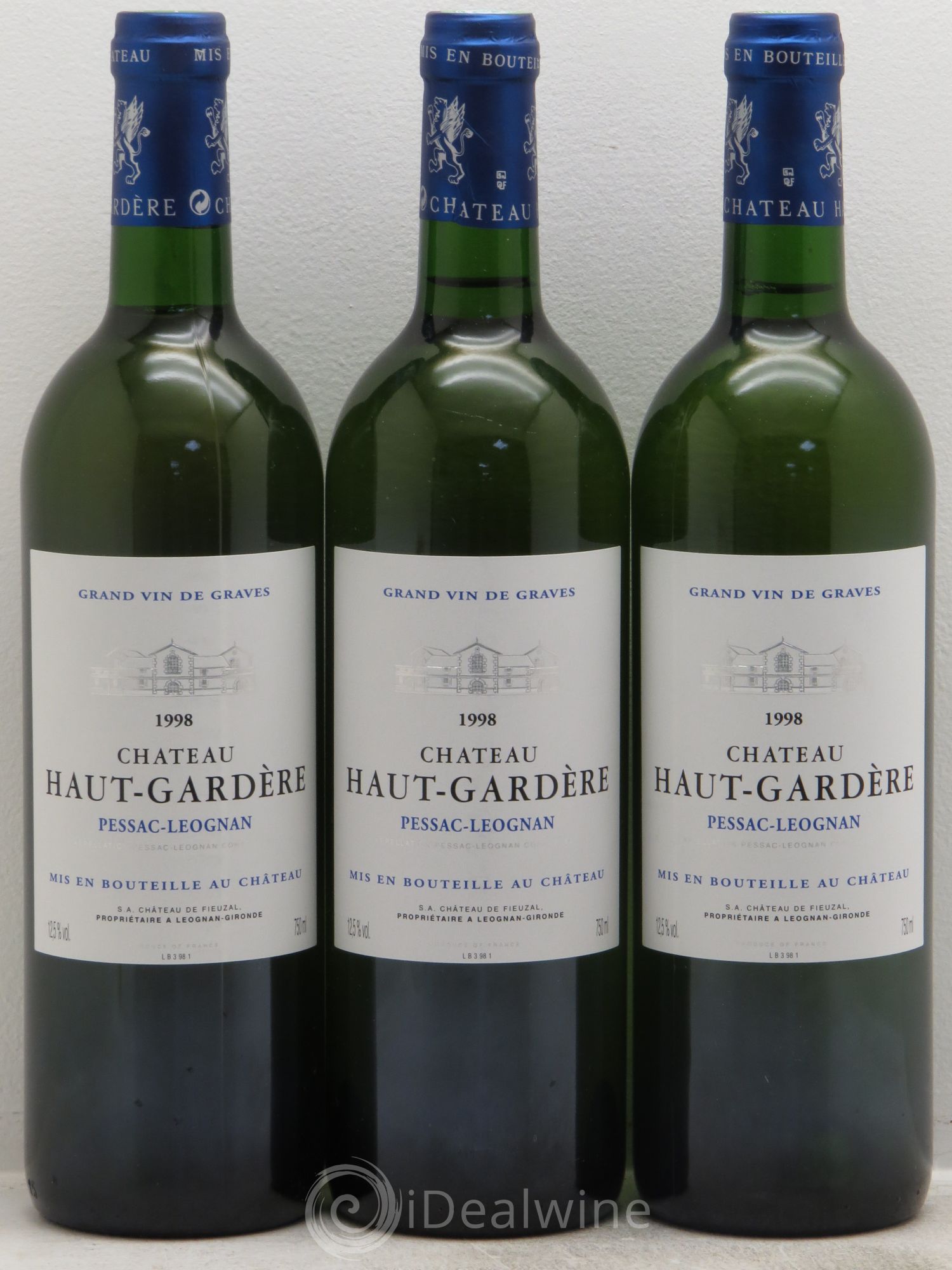 Château Haut-Gardère 1998 - Lot de 3 bouteilles - 0