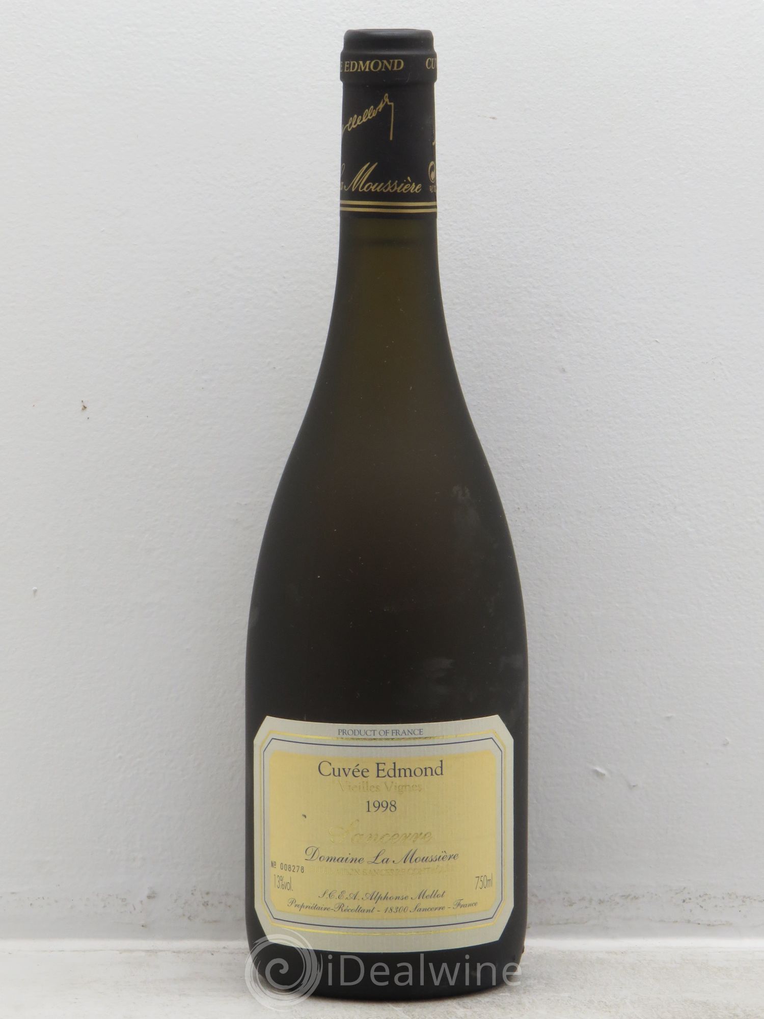 Sancerre Cuvée Edmond Alphonse Mellot Vieilles Vignes La Moussière 1998 - Posten von 6 Flaschen - 0