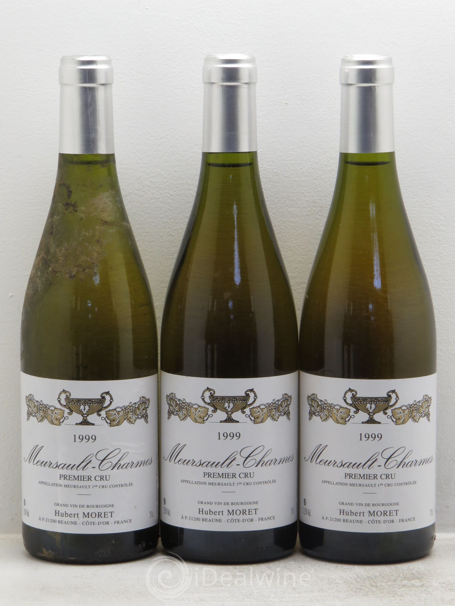 Meursault 1er Cru Domaine Hubert Moret 1999 - Posten von 3 Flaschen - 0