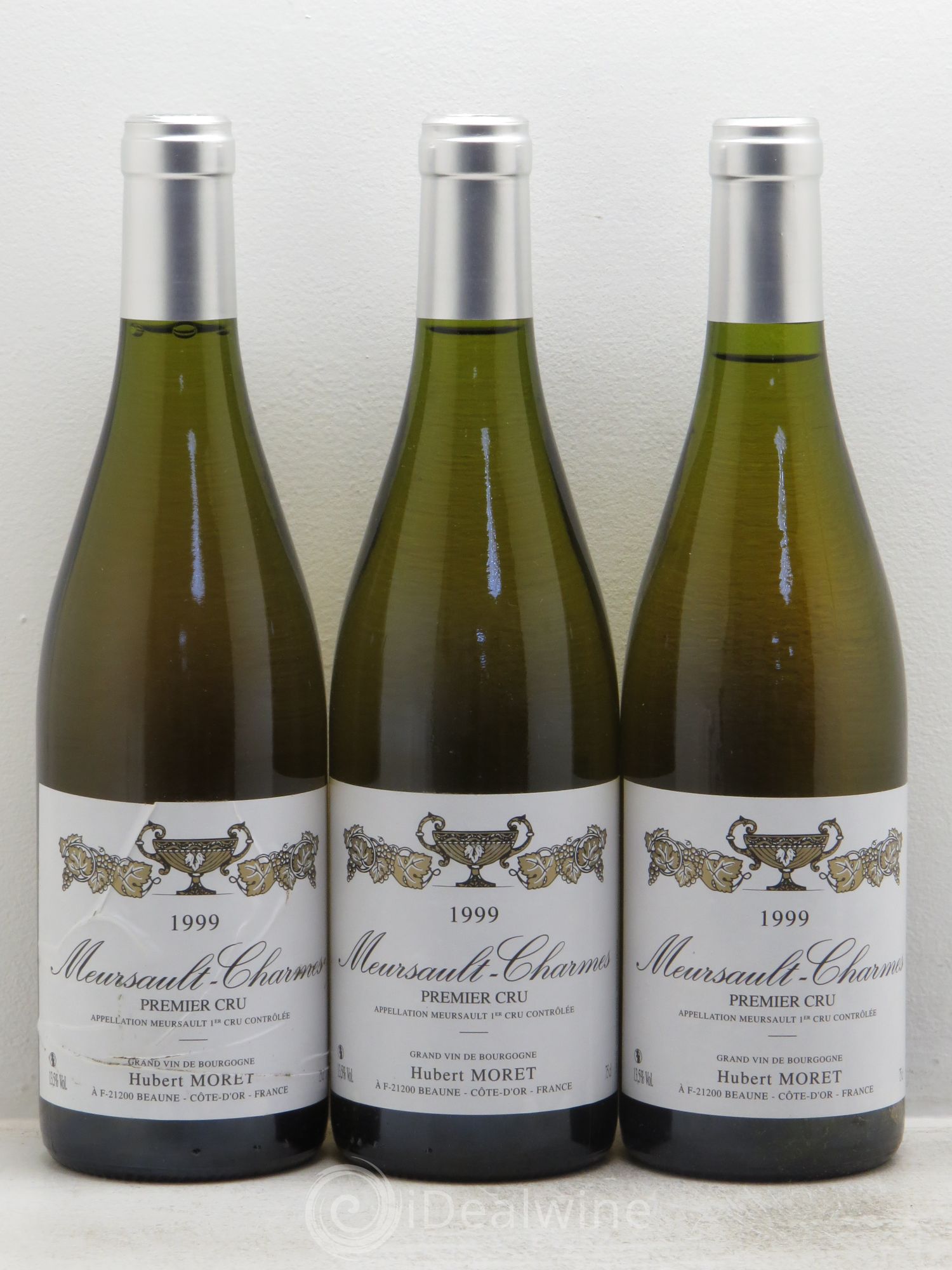 Meursault 1er Cru Domaine Hubert Moret 1999 - Posten von 3 Flaschen - 0