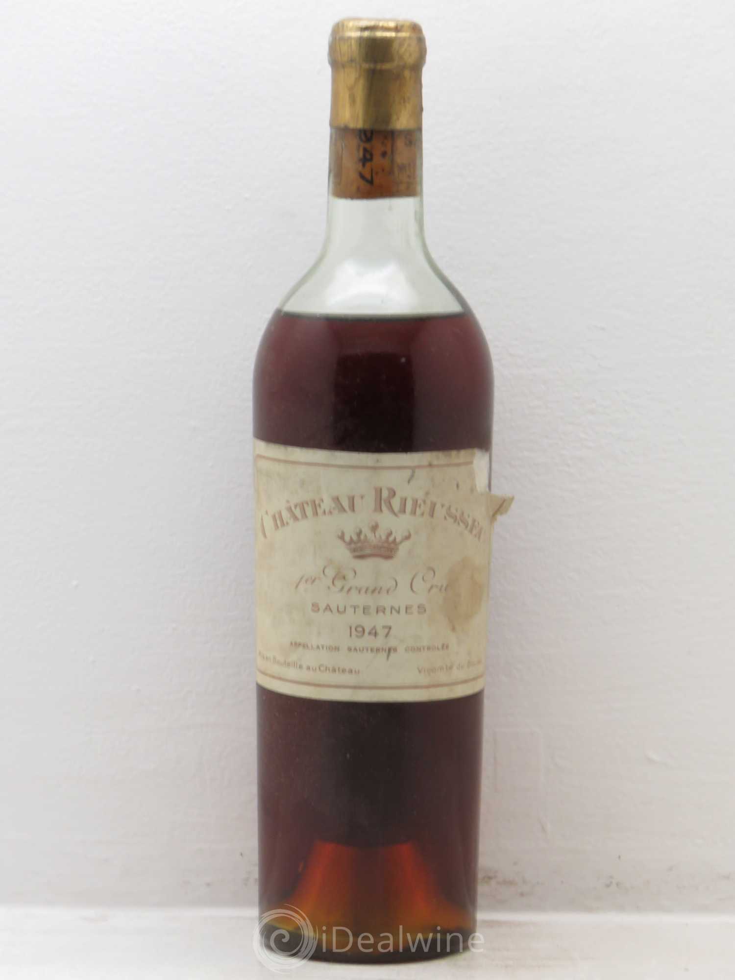 Château Rieussec 1er Grand Cru Classé 1947 - Posten von 1 Flasche - 0