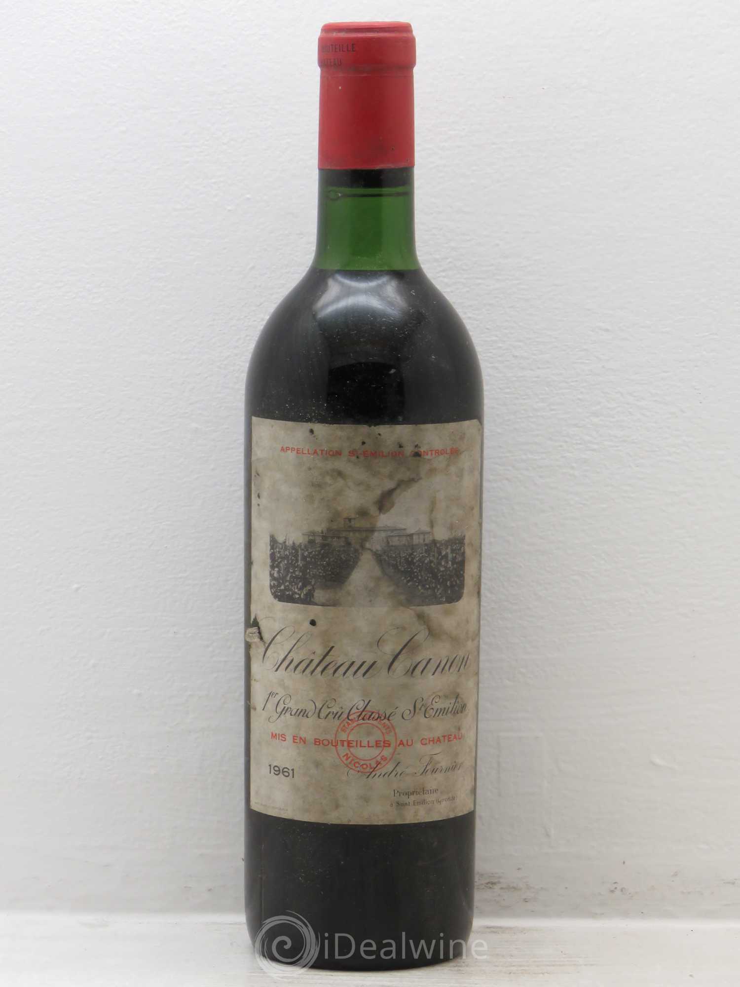 Château Canon 1er Grand Cru Classé B 1961 - Lot de 1 bouteille - 0