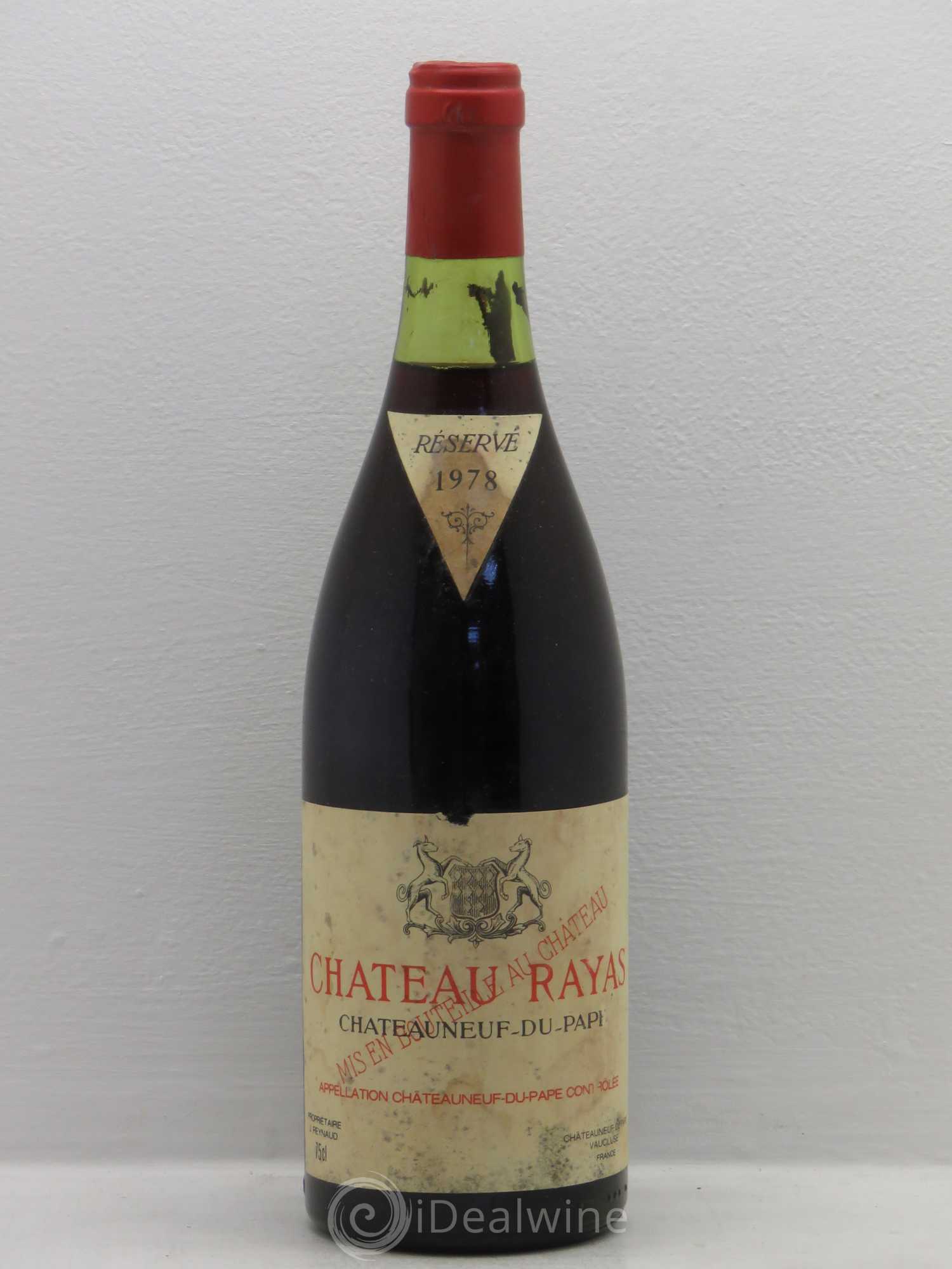 Châteauneuf-du-Pape Château Rayas Emmanuel Reynaud 1978 - Lot de 1 bouteille - 0