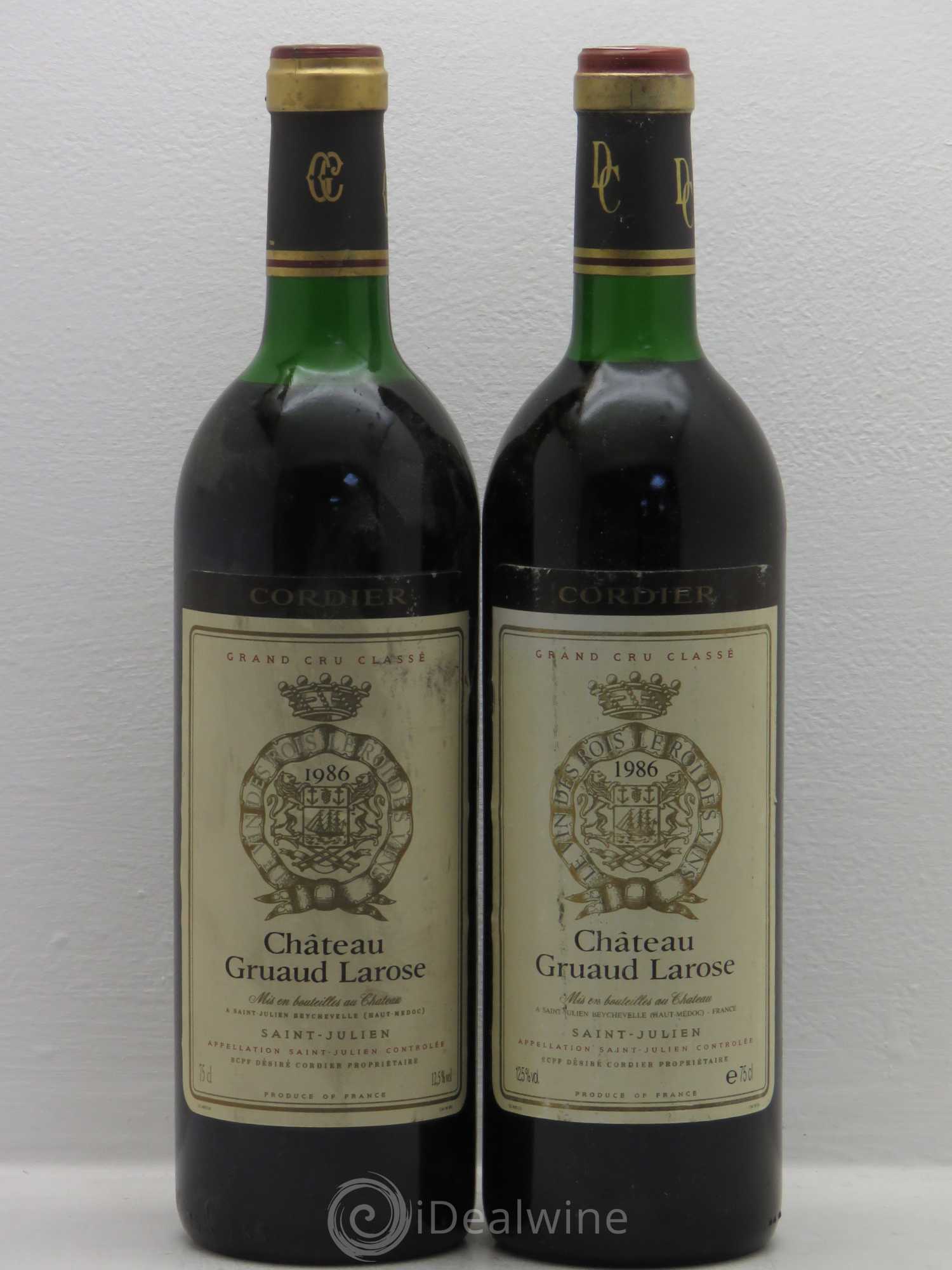 Château Gruaud Larose 2ème Grand Cru Classé 1986 - Lot de 2 bouteilles - 0