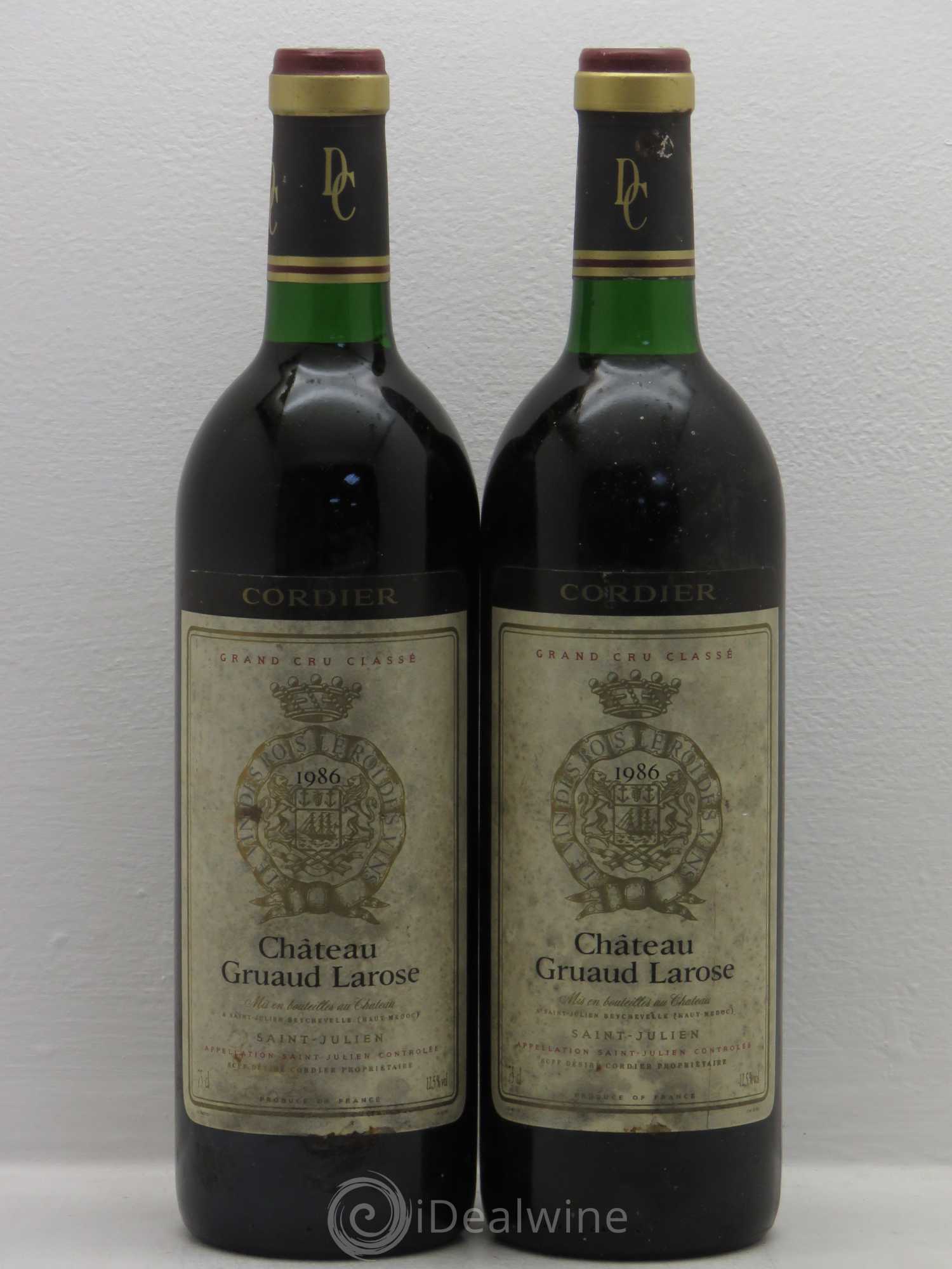 Château Gruaud Larose 2ème Grand Cru Classé 1986 - Lot de 2 bouteilles - 0