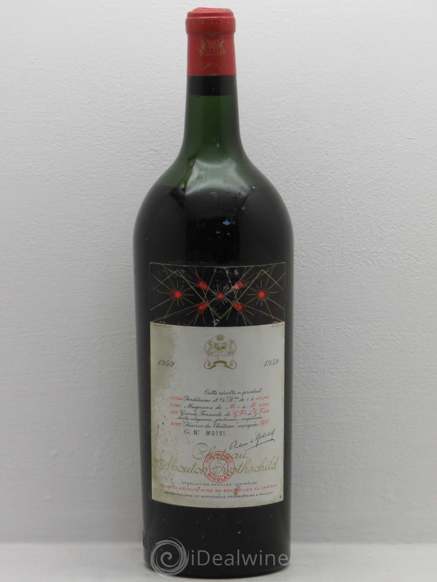 Château Mouton Rothschild 1er Grand Cru Classé 1959 - Lot de 1 magnum - 0