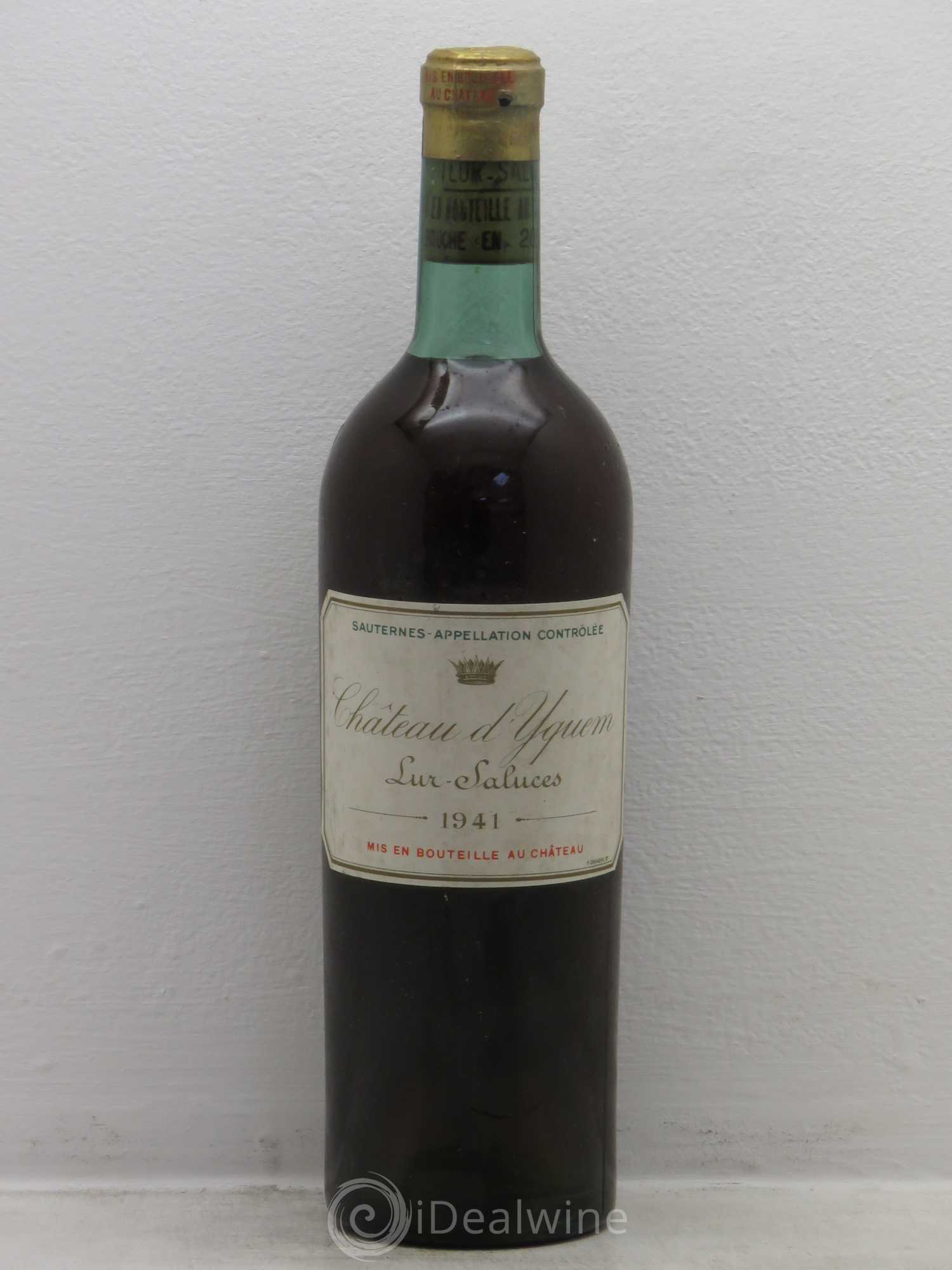 Château d' Yquem 1er Cru Classé Supérieur 1941 - Lotto di 1 bottiglia - 0