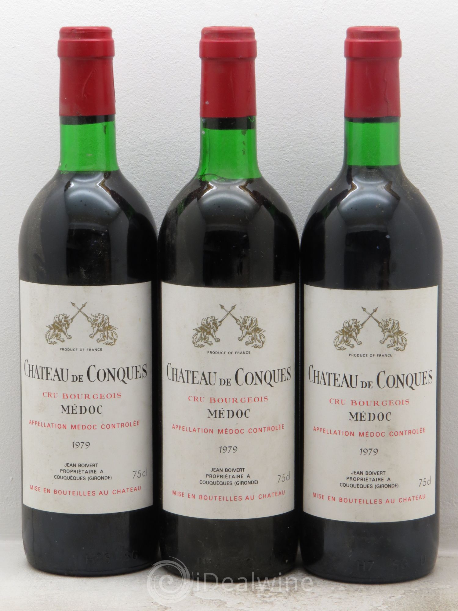 Médoc Château de Conques 1979 - Posten von 3 Flaschen - 0