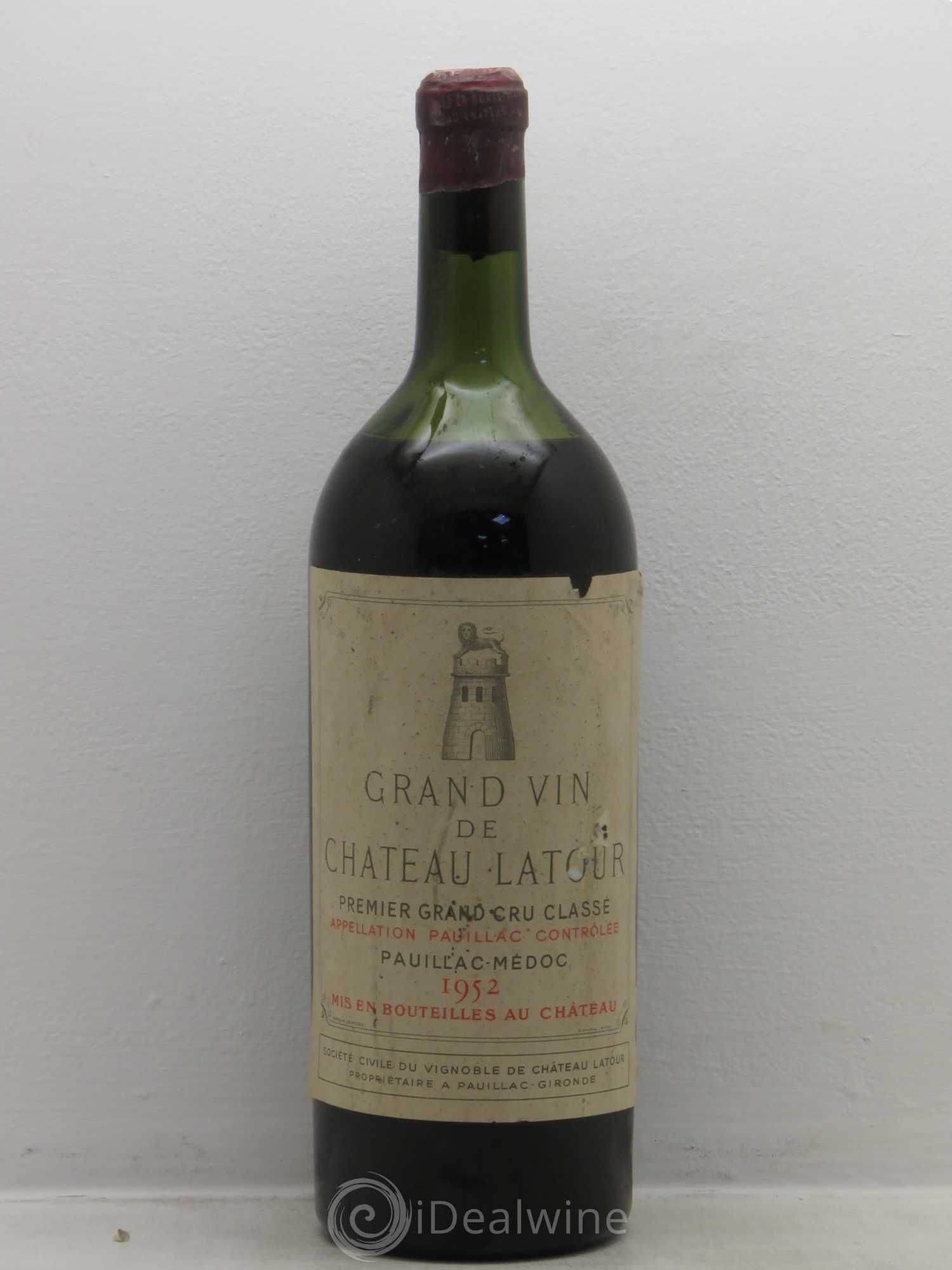 Château Latour 1er Grand Cru Classé 1952 - Lot de 1 magnum - 0