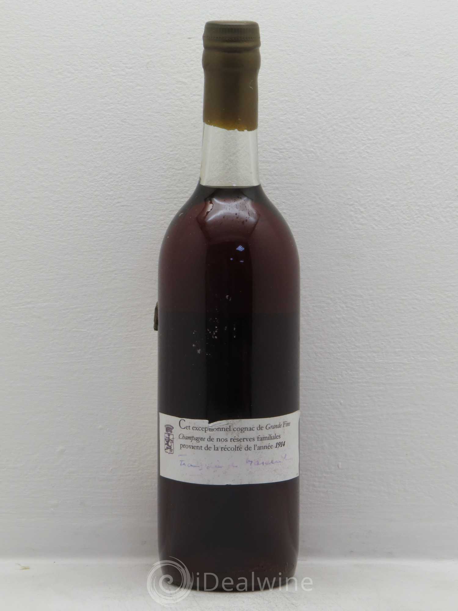 Cognac Très Vieille Grande Fine Champagne Comte de Mareuil 1914 - Posten von 1 Flasche - 1