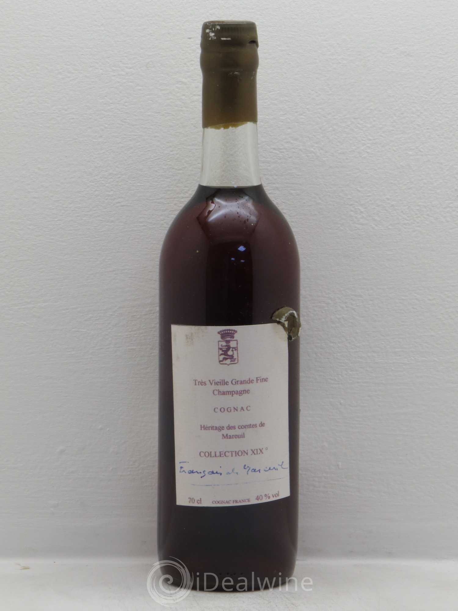Cognac Très Vieille Grande Fine Champagne Comte de Mareuil 1914 - Posten von 1 Flasche - 0