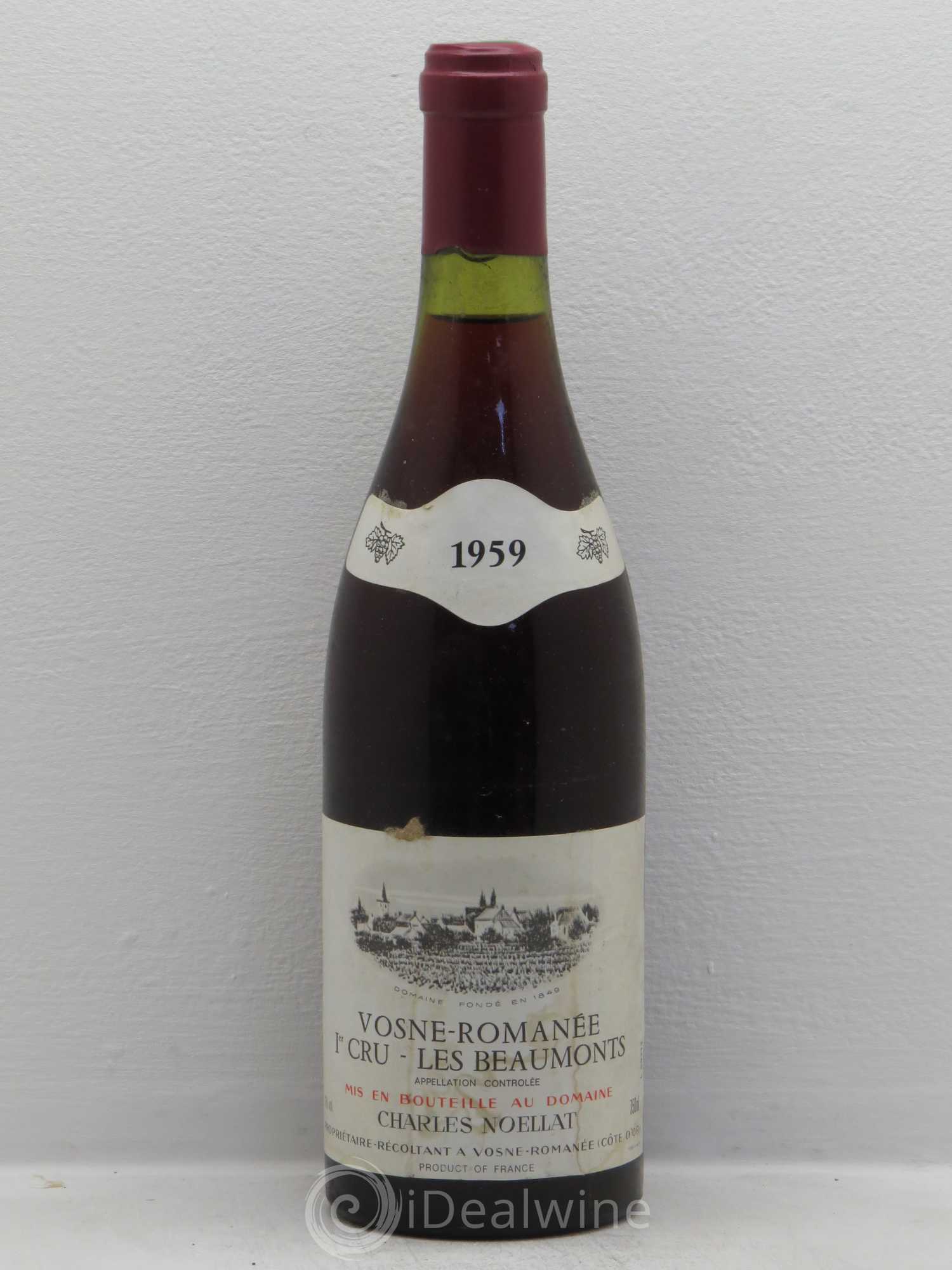 Vosne-Romanée 1er Cru Les Beaumonts Charles Noëllat 1959 - Lot de 1 bouteille - 0