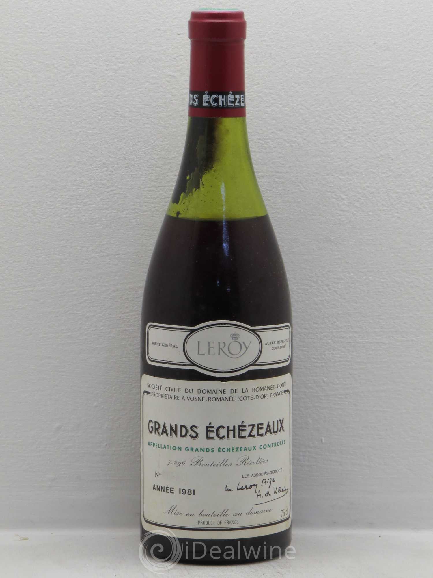 Grands-Echezeaux Grand Cru Domaine de la Romanée-Conti 1981 - Lot de 1 bouteille - 0