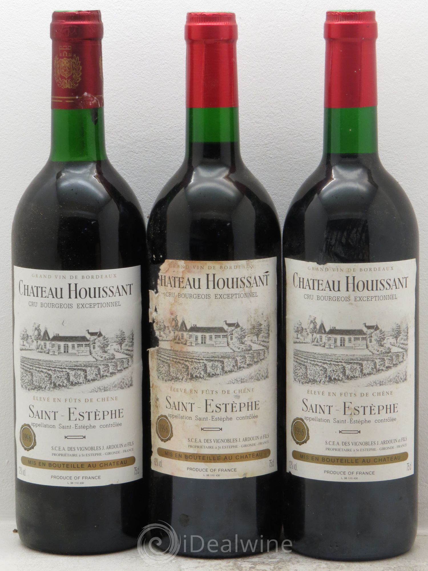 Château Houissant 1996 - Lot de 3 bouteilles - 0