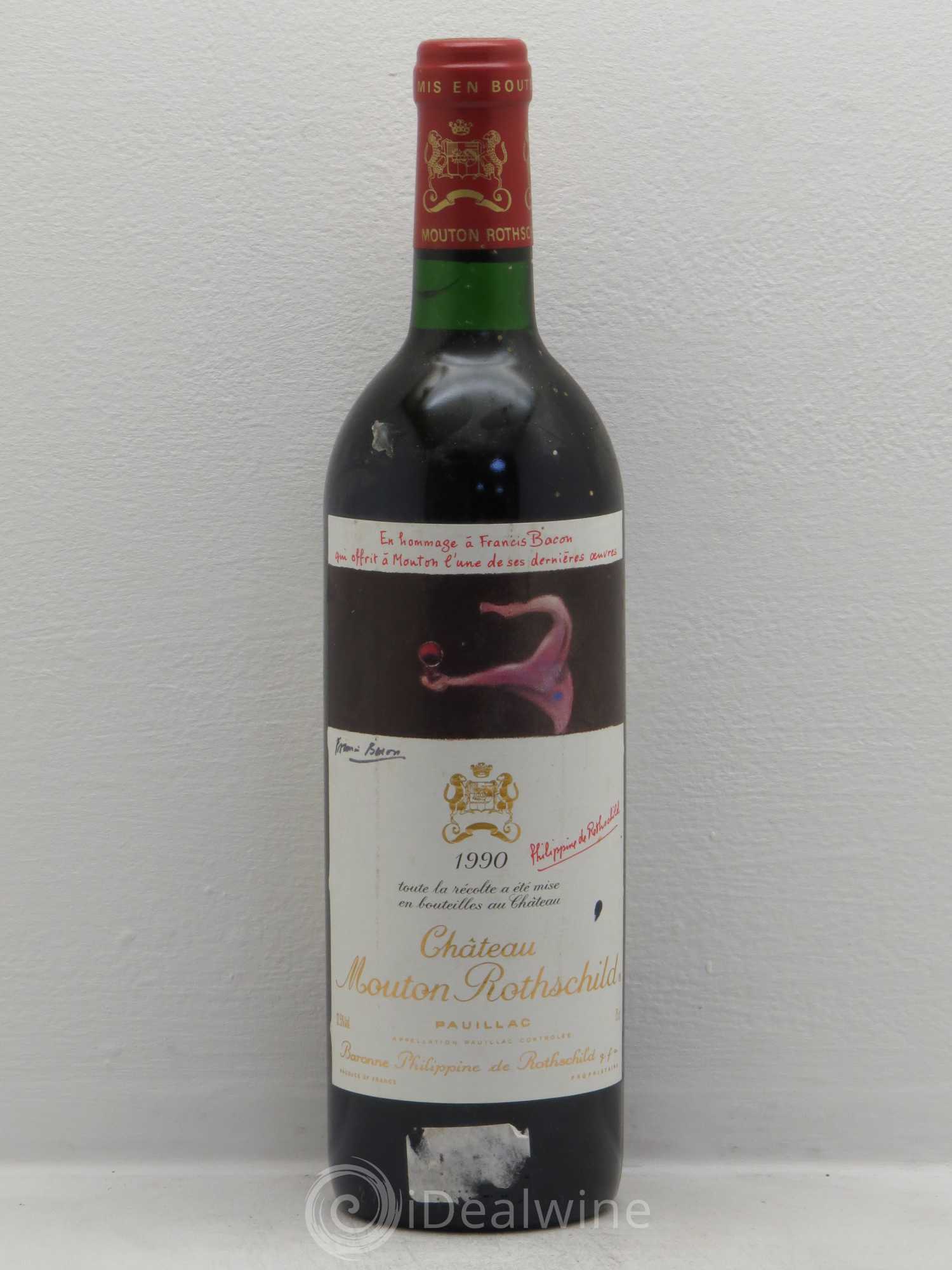 Château Mouton Rothschild 1er Grand Cru Classé 1990 - Lot de 1 bouteille - 0