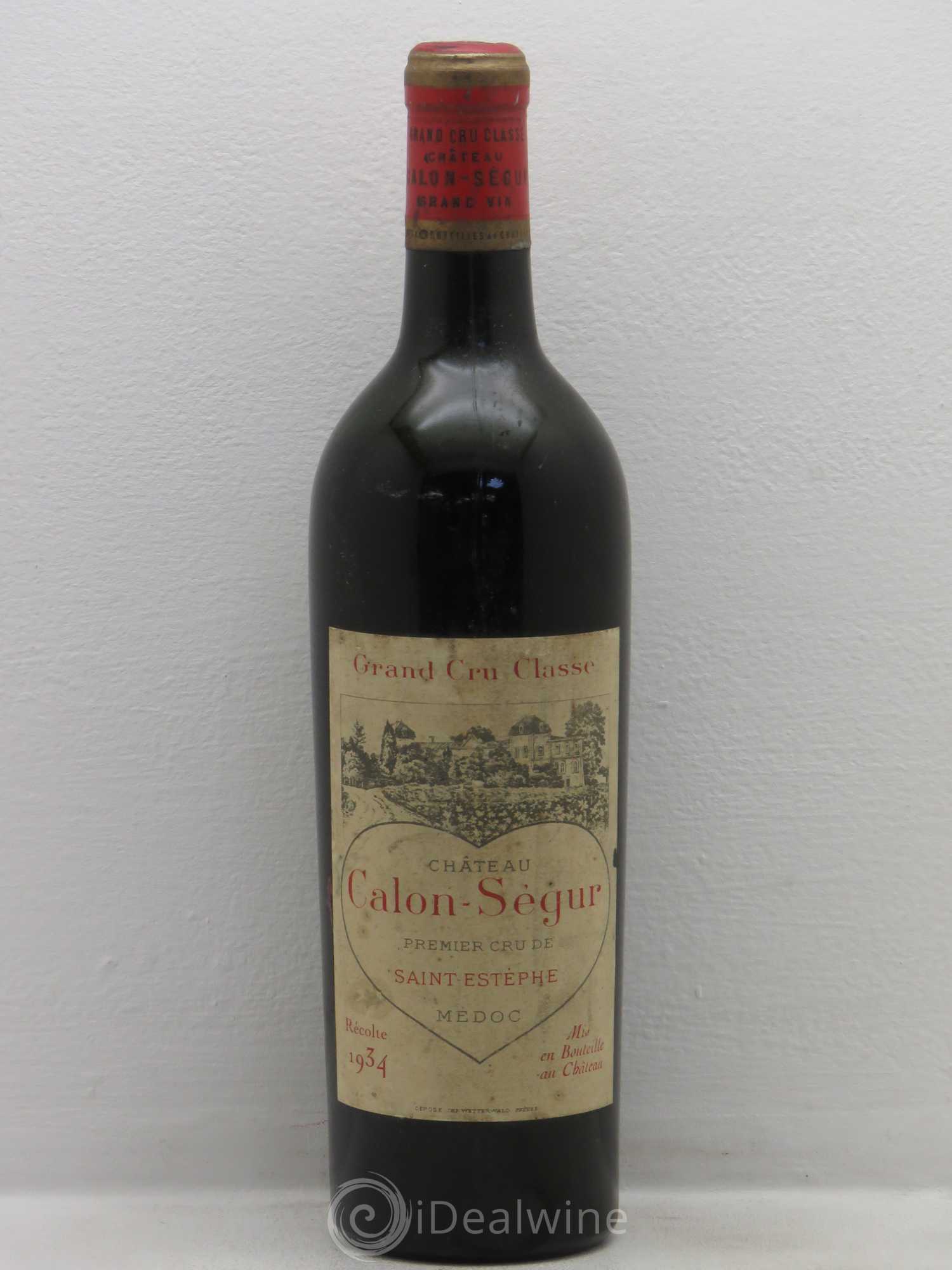 Château Calon Ségur 3ème Grand Cru Classé 1934 - Lot de 1 bouteille - 0
