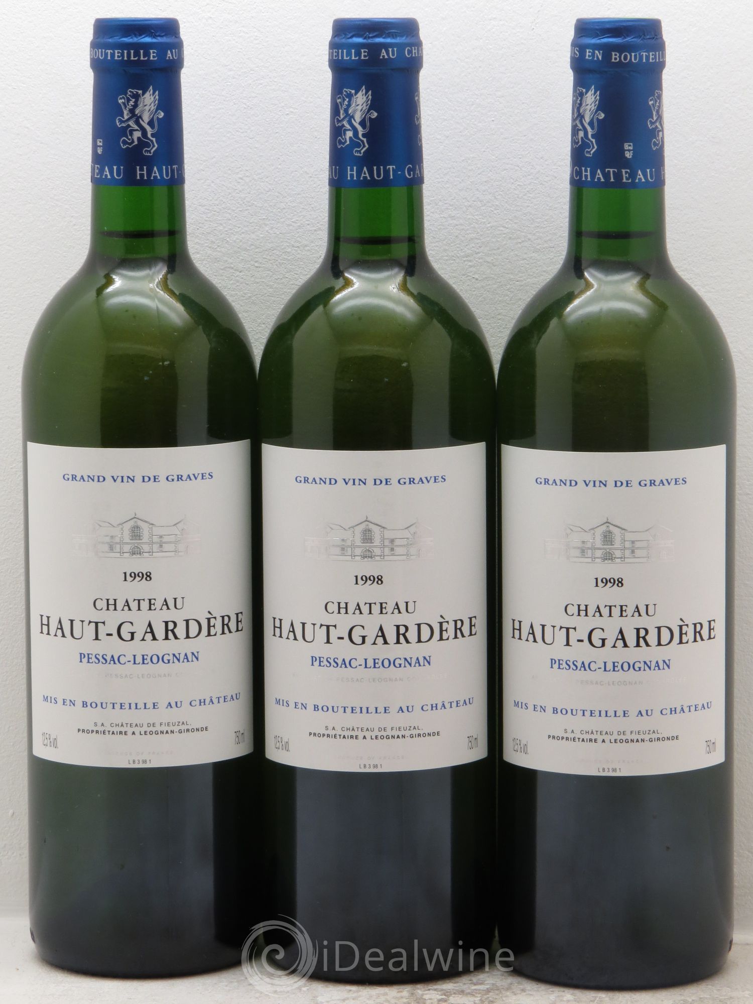 Château Haut-Gardère 1998 - Lot de 3 bouteilles - 0
