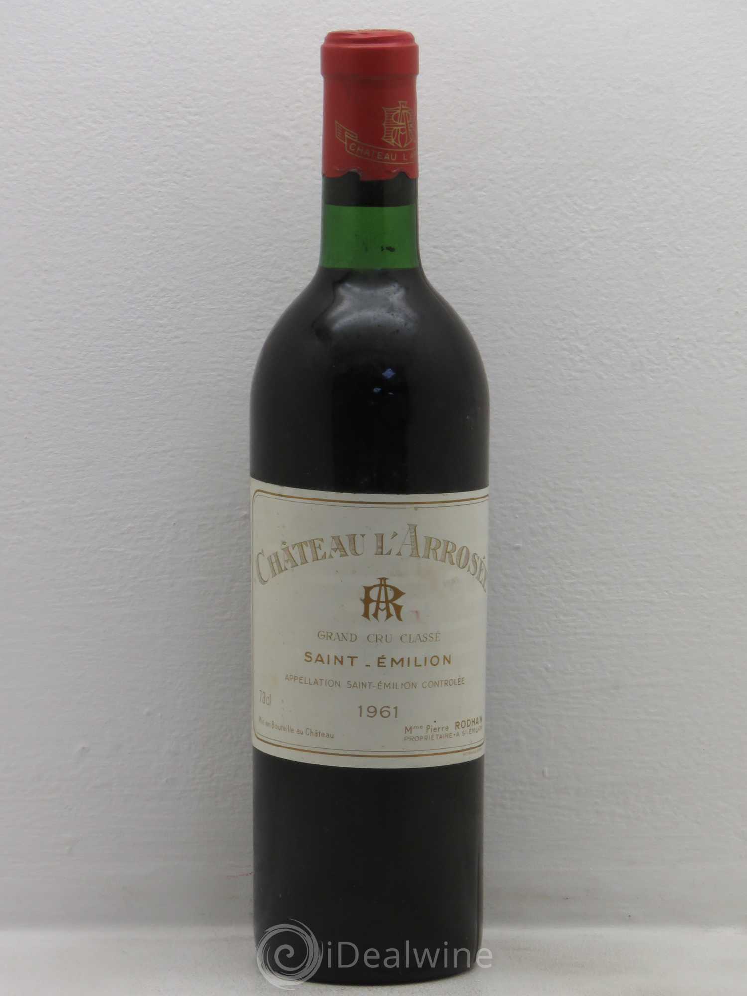 Château l' Arrosée Grand Cru Classé 1961 - Lot de 1 bouteille - 0