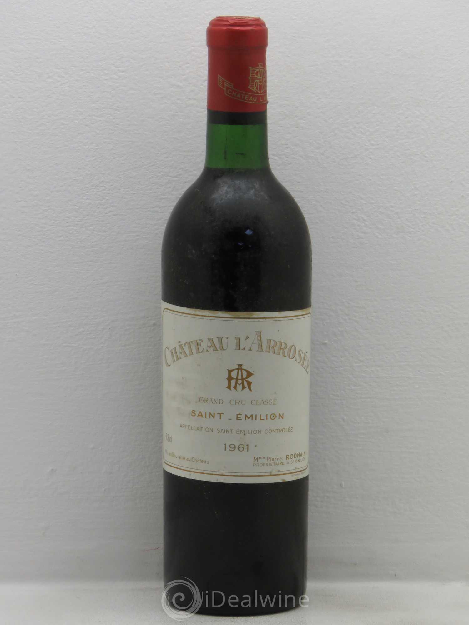 Château l' Arrosée Grand Cru Classé 1961 - Lot de 1 bouteille - 0
