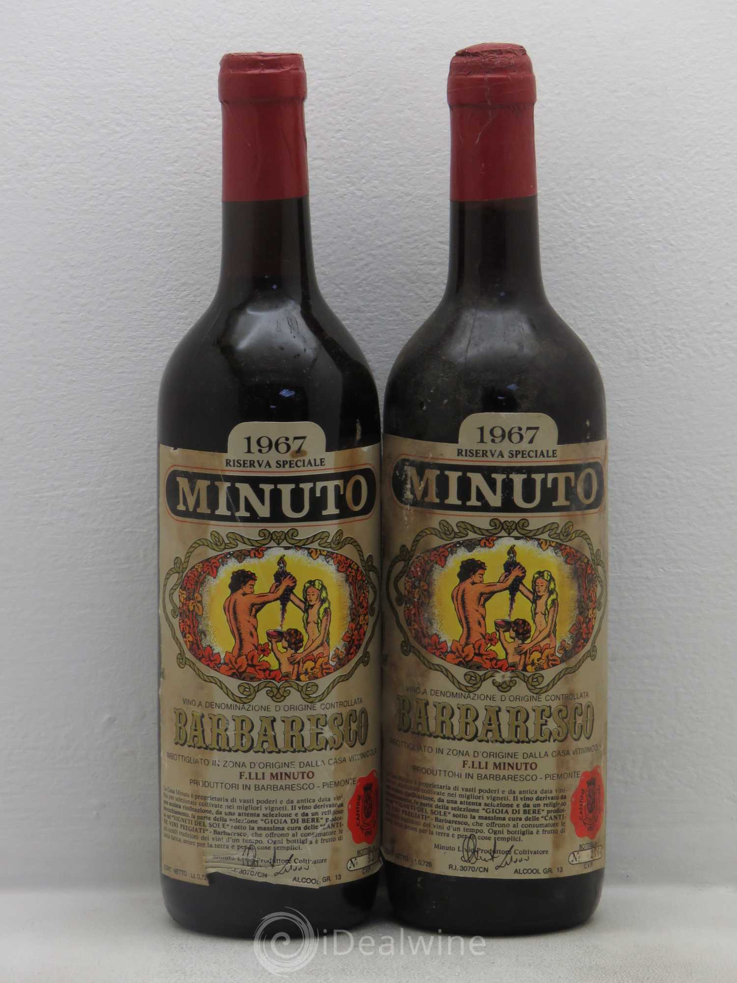 Barbaresco DOCG Minuto Reserve Speciale 1967 - Posten von 2 Flaschen - 0