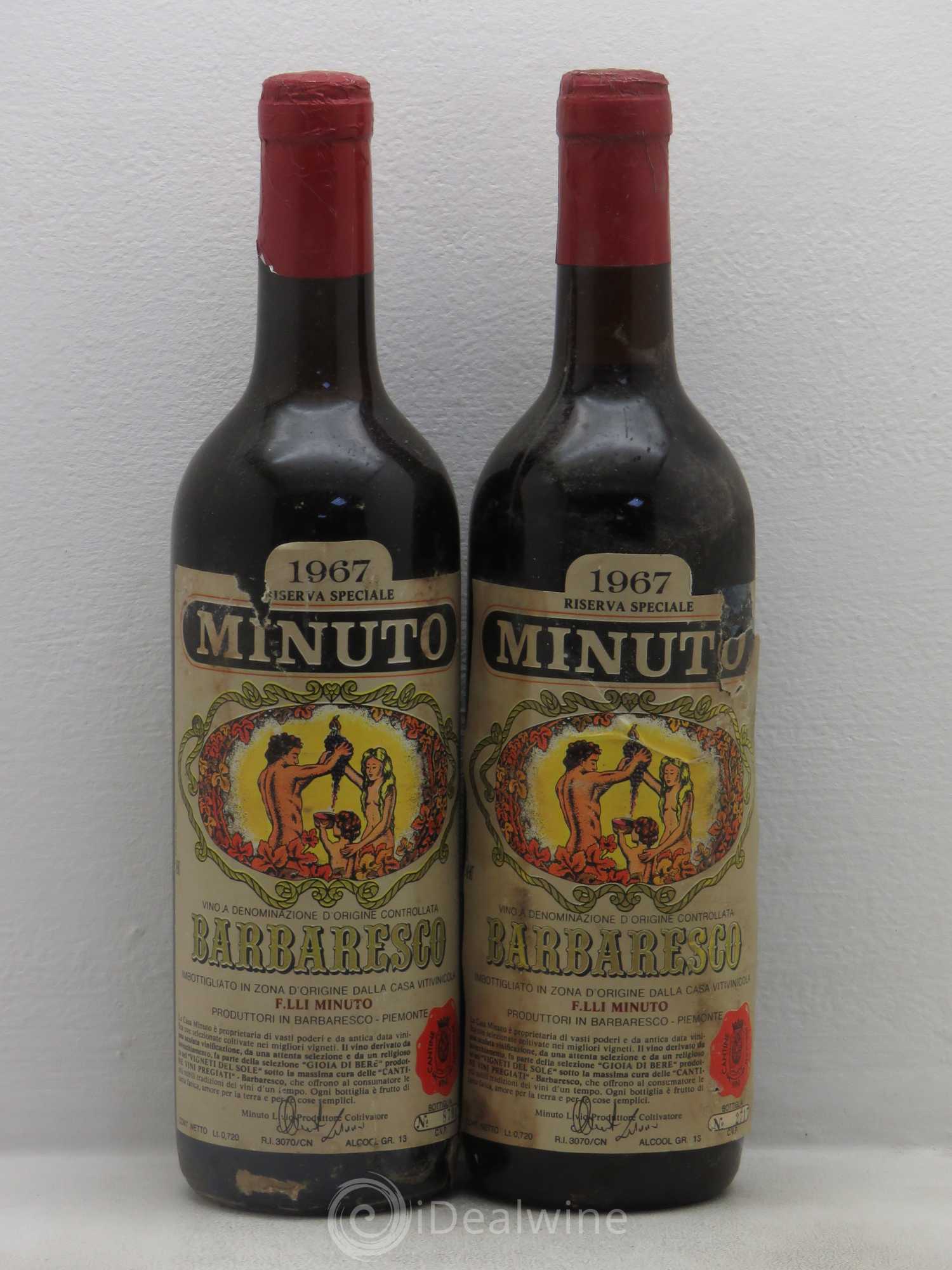 Barbaresco DOCG Minuto Reserve Speciale 1967 - Posten von 2 Flaschen - 0