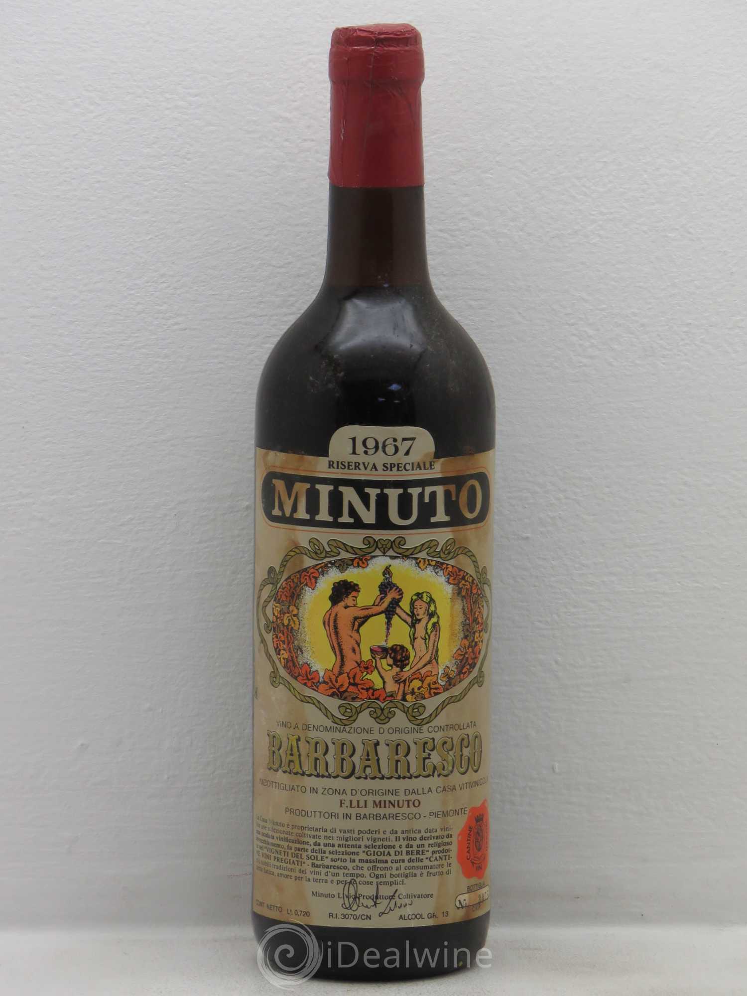 Barbaresco DOCG Minuto Reserve Speciale 1967 - Posten von 1 Flasche - 0