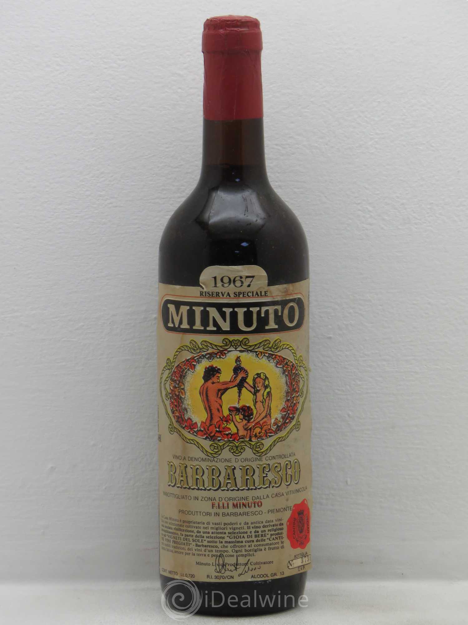 Barbaresco DOCG Minuto Reserve Speciale 1967 - Lot de 1 bouteille - 0