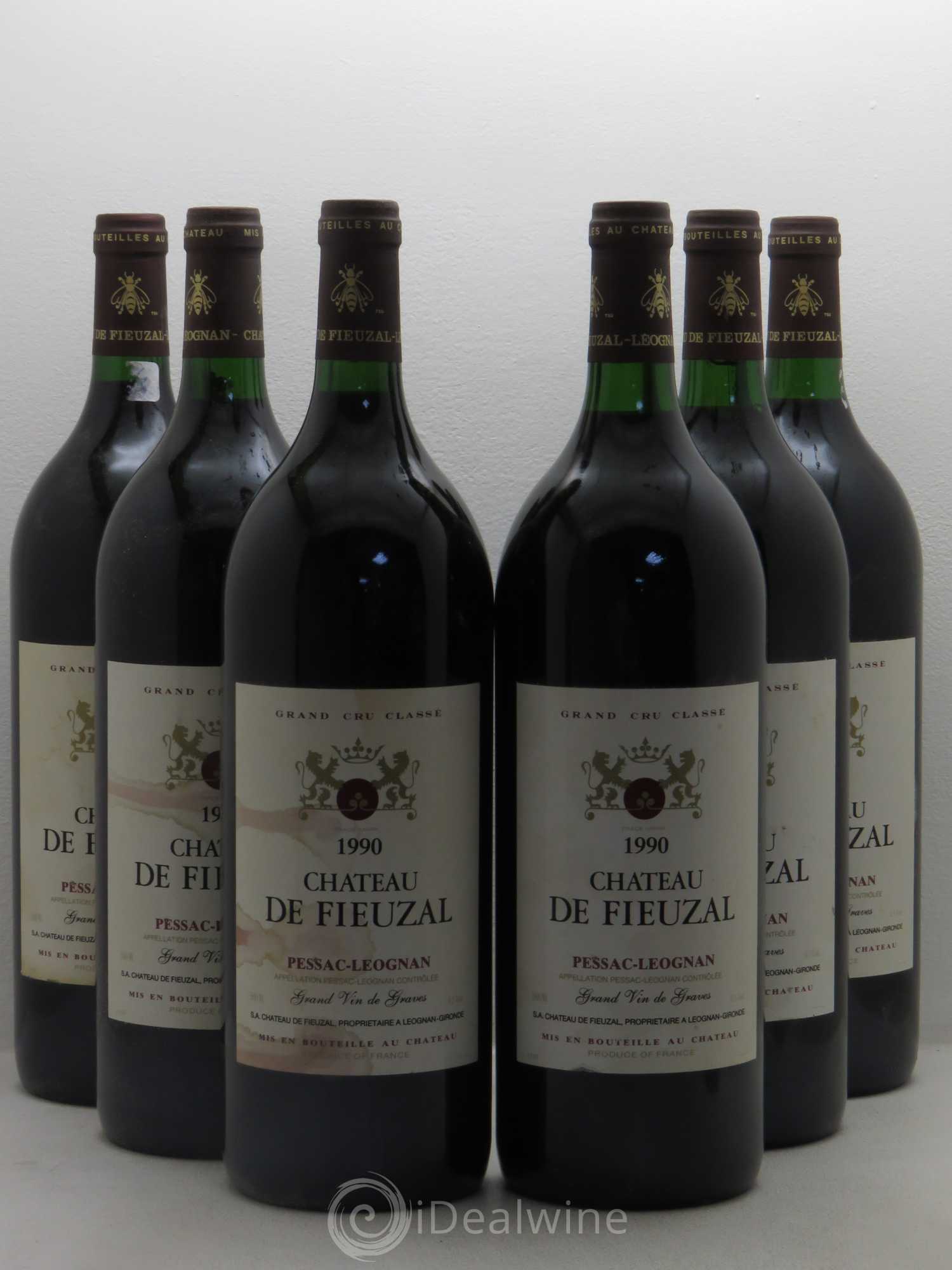 Château de Fieuzal Cru Classé de Graves 1990 - Lot de 6 magnums - 0